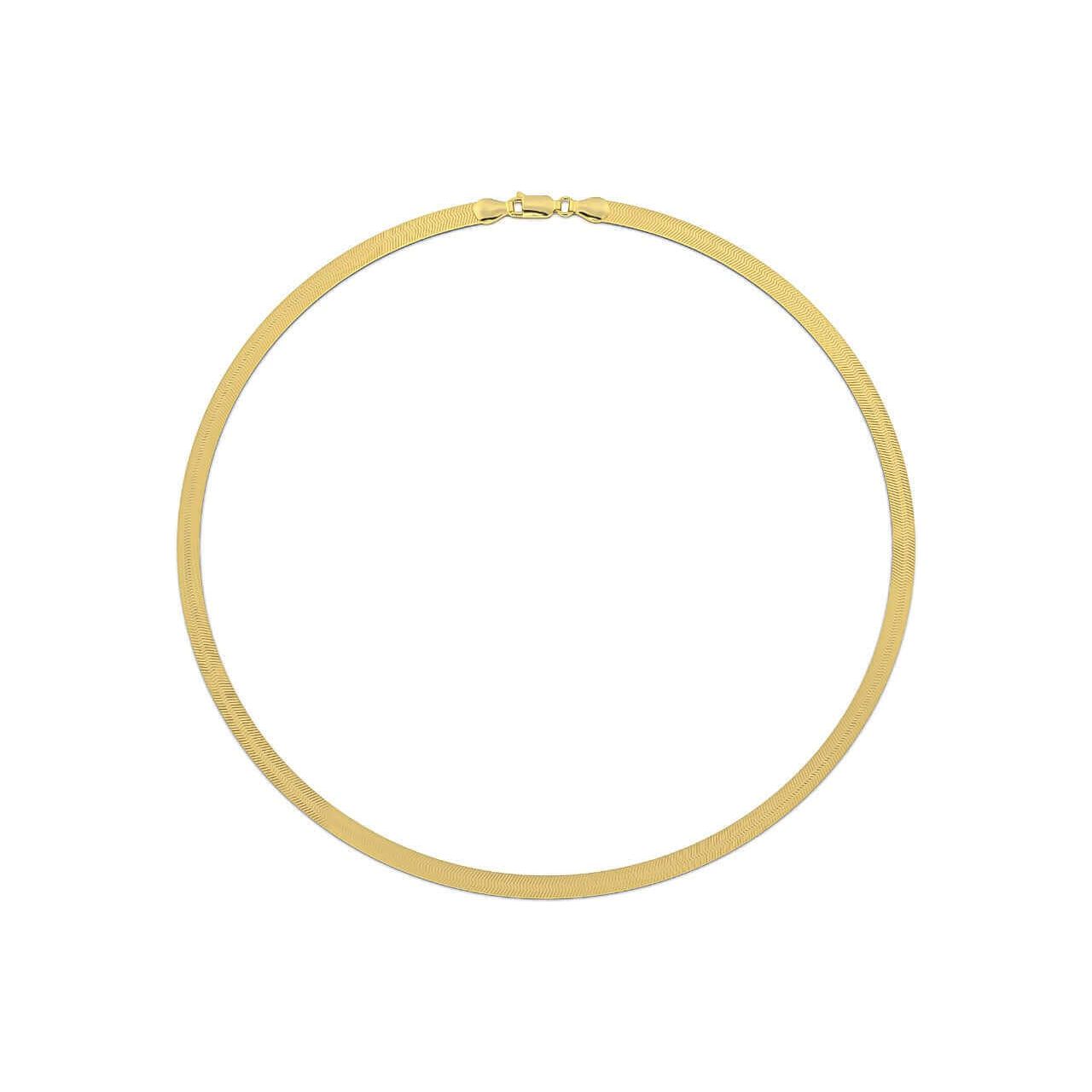Herringbone Necklace - Yellow Gold