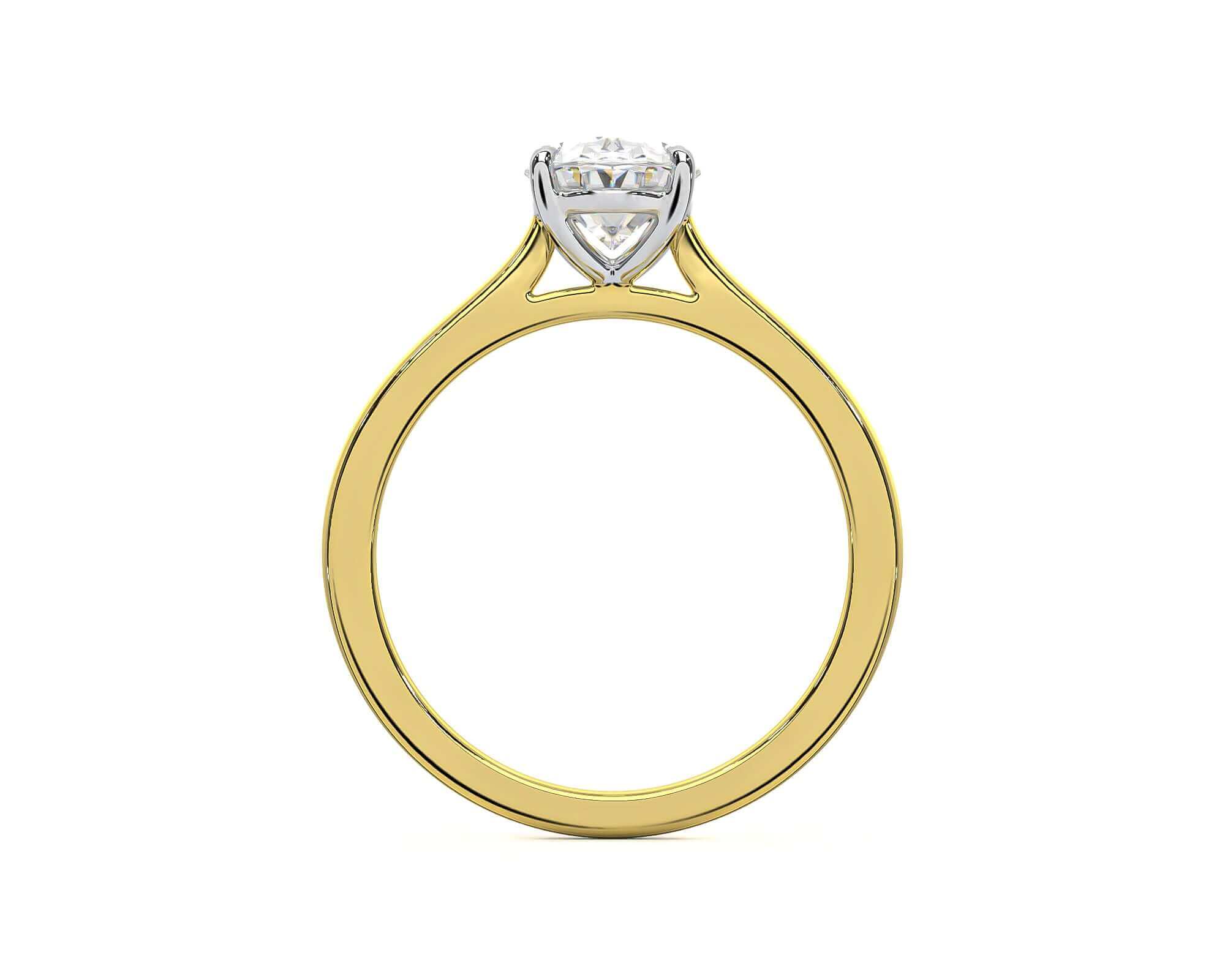 Oval Cut Diamond Engagement Ring Gold