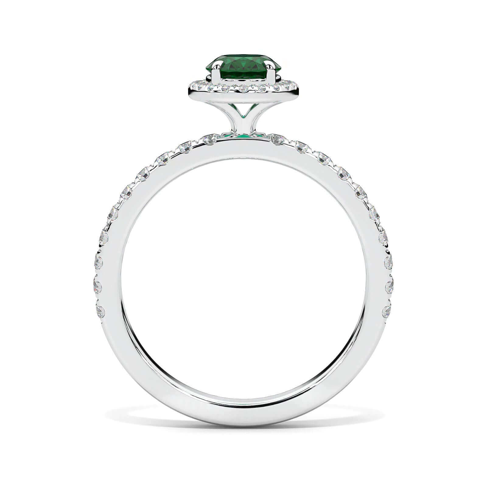 Oval Green Sapphire Halo