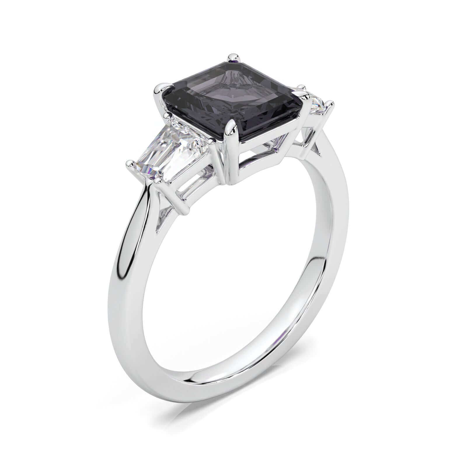 Grey Spinel Trilogy Ring