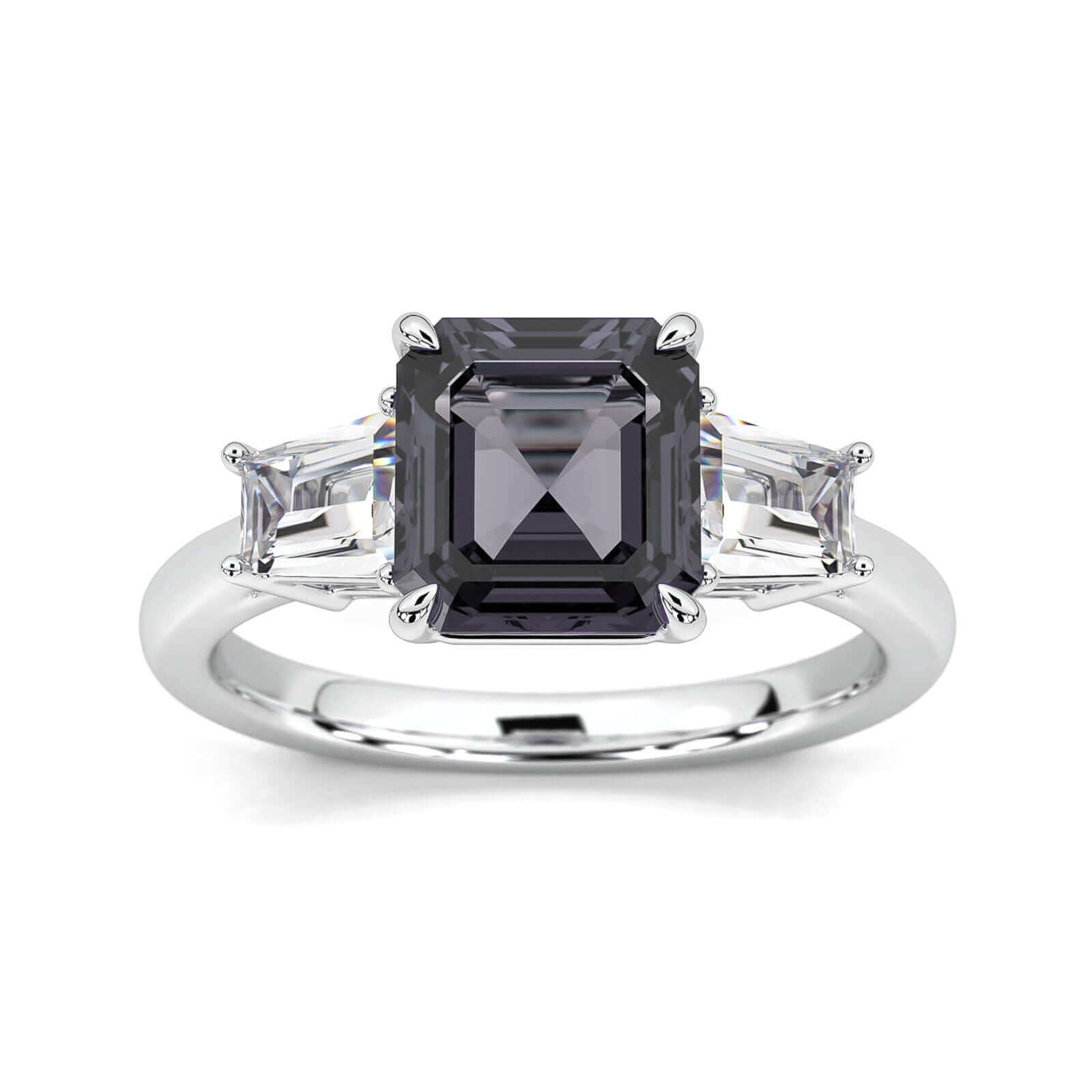 Grey Spinel Trilogy Ring