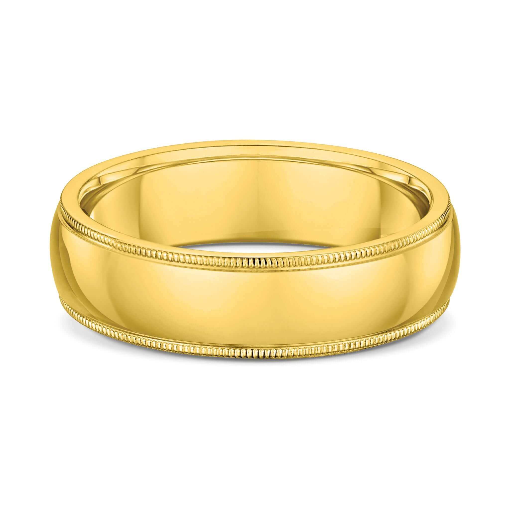 Mens Wedding Band - Milgrain