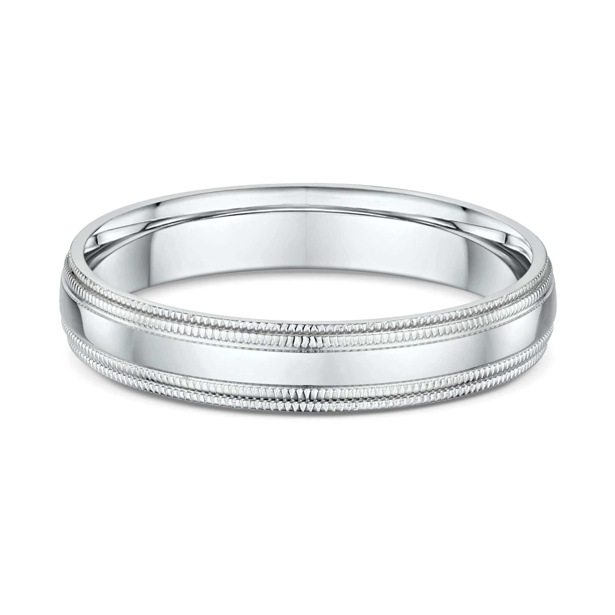 Mens Wedding Band - Milgrain