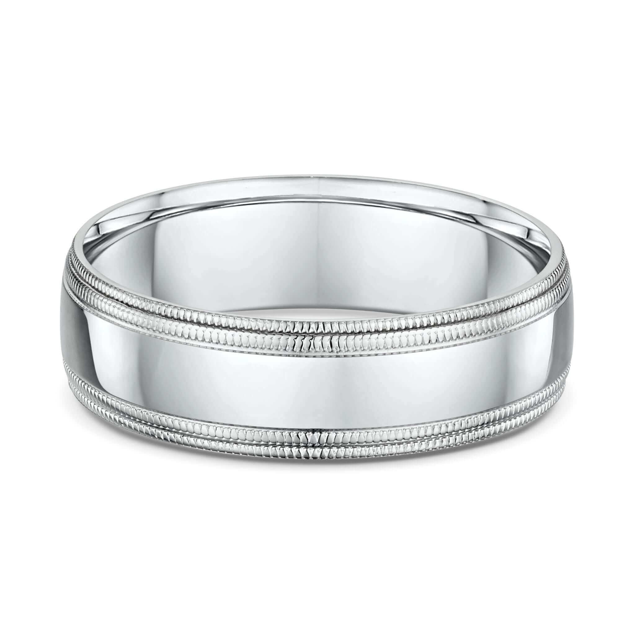 Mens Wedding Band - Milgrain