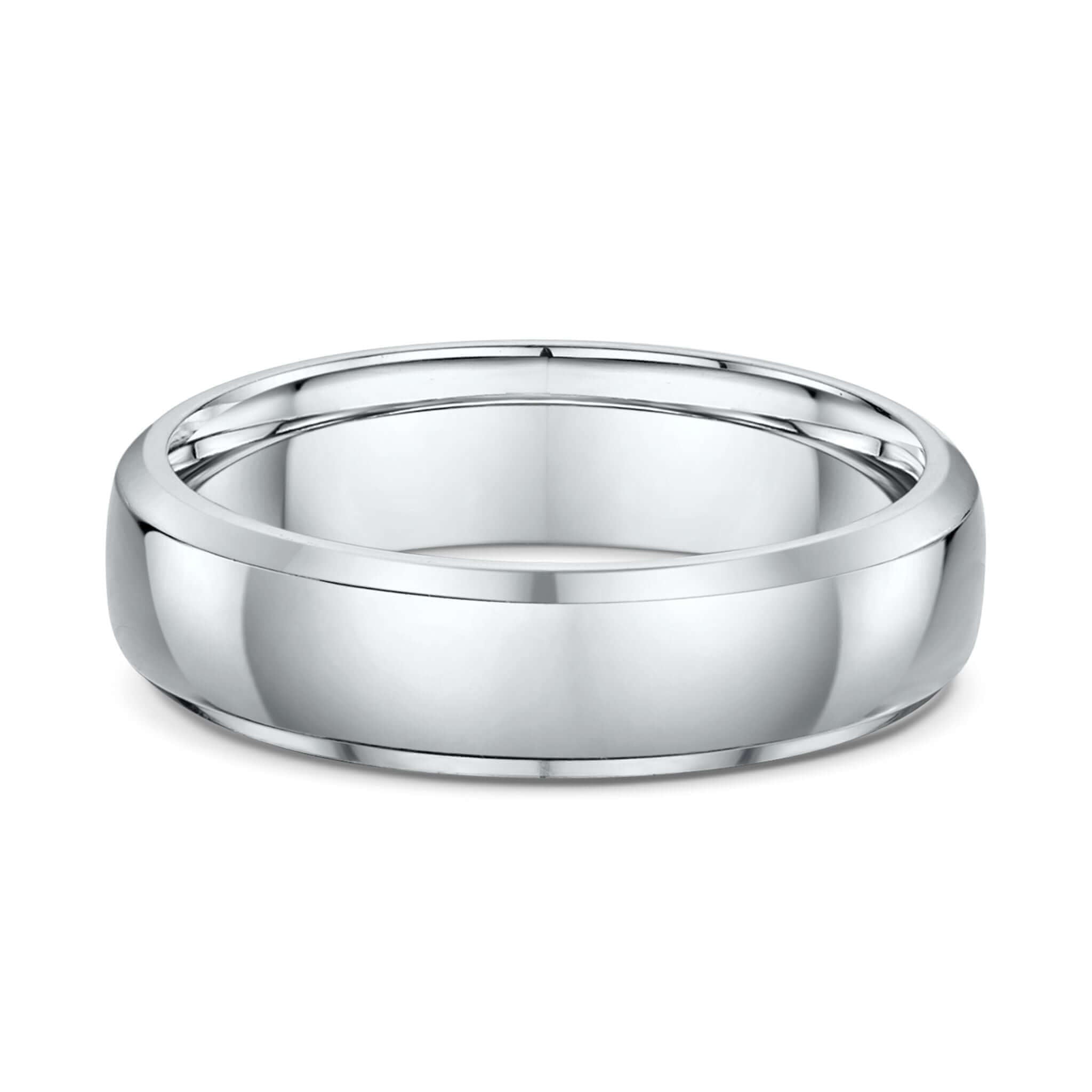 Mens Wedding Band - Round Bevel