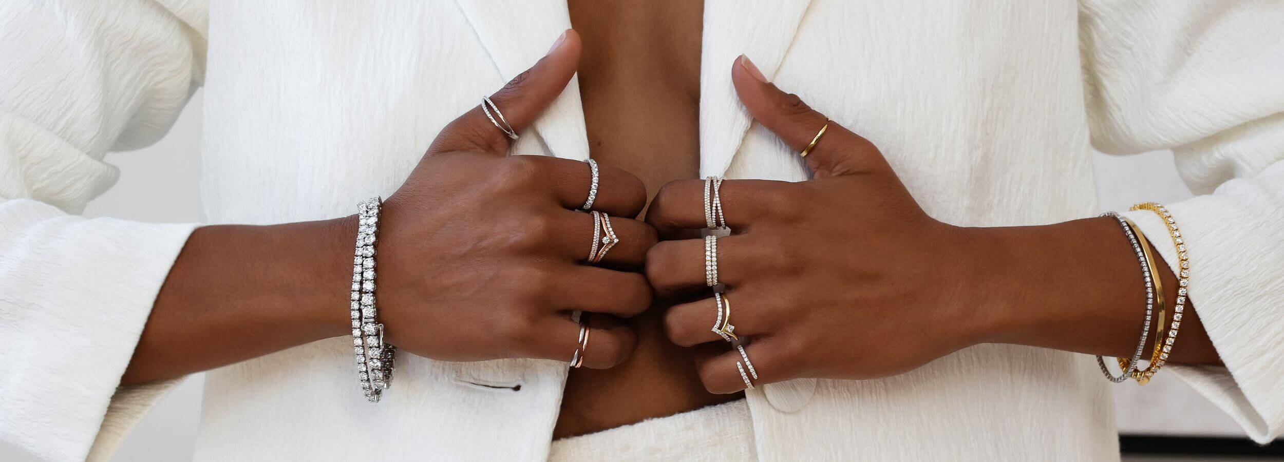 stacking rings on hands
