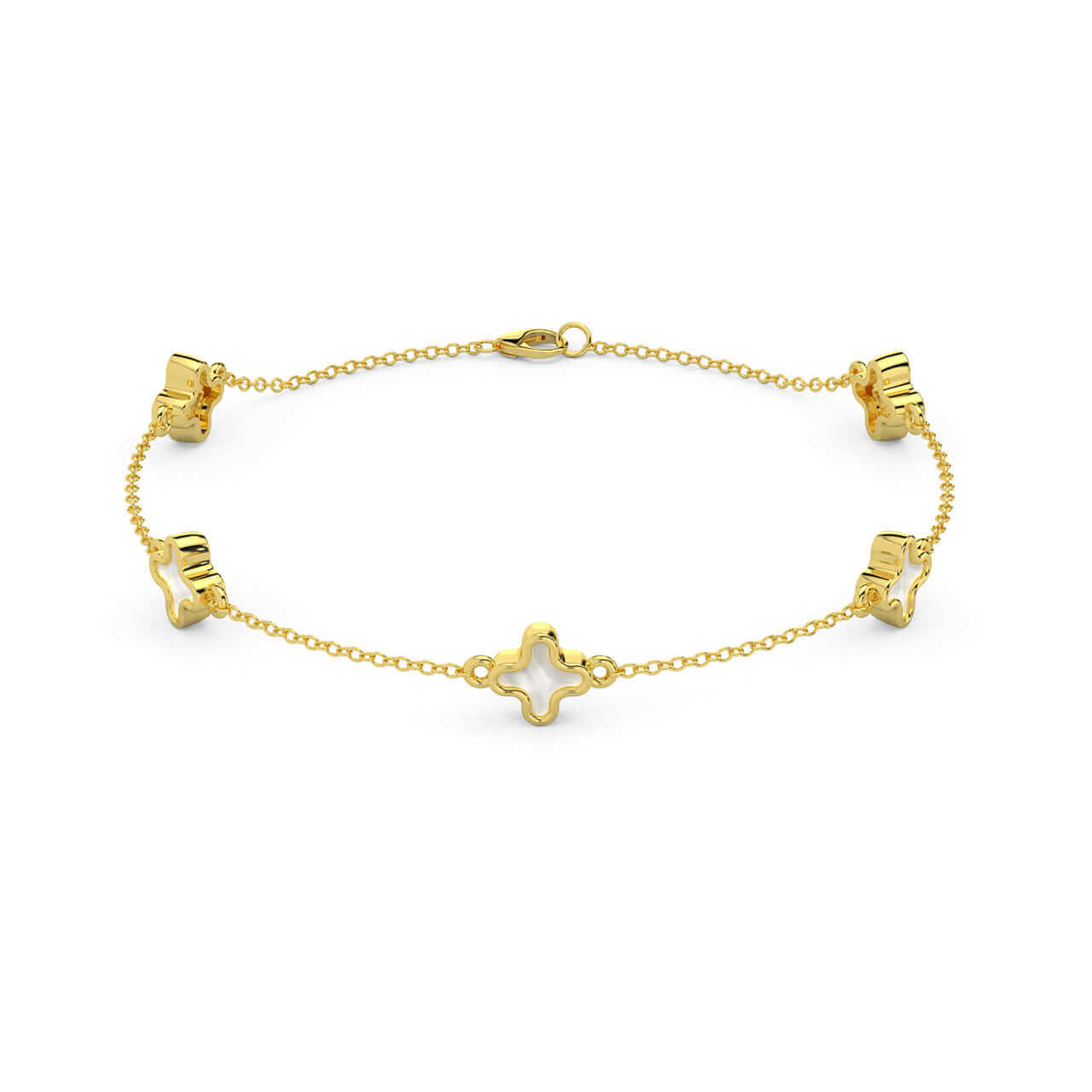 Mother of Pearl Mini Clover Bracelet