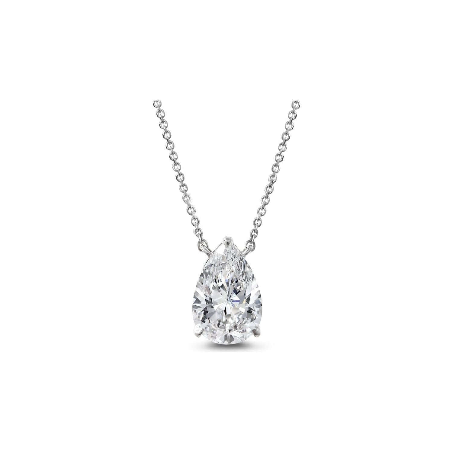 Lab Diamond Pear Pendant