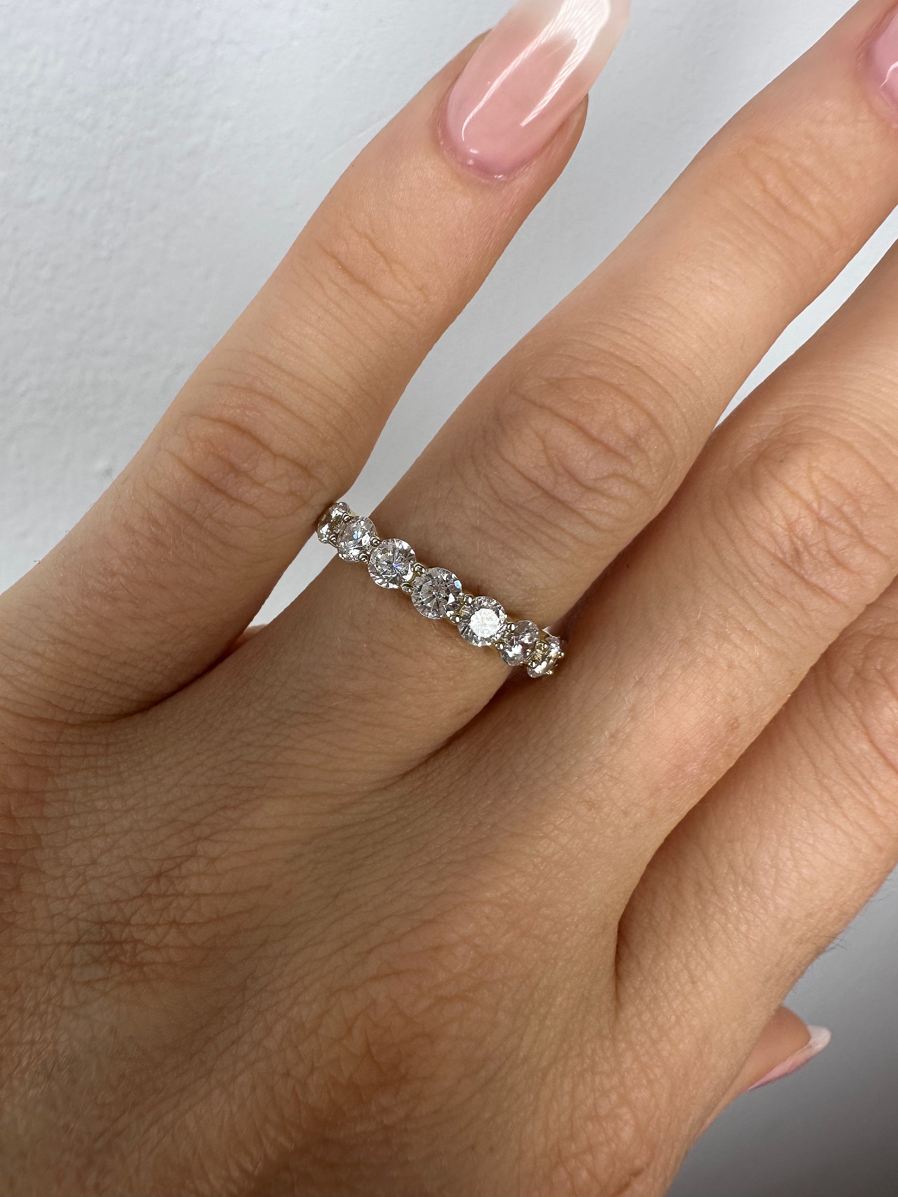 white gold bubble band ring