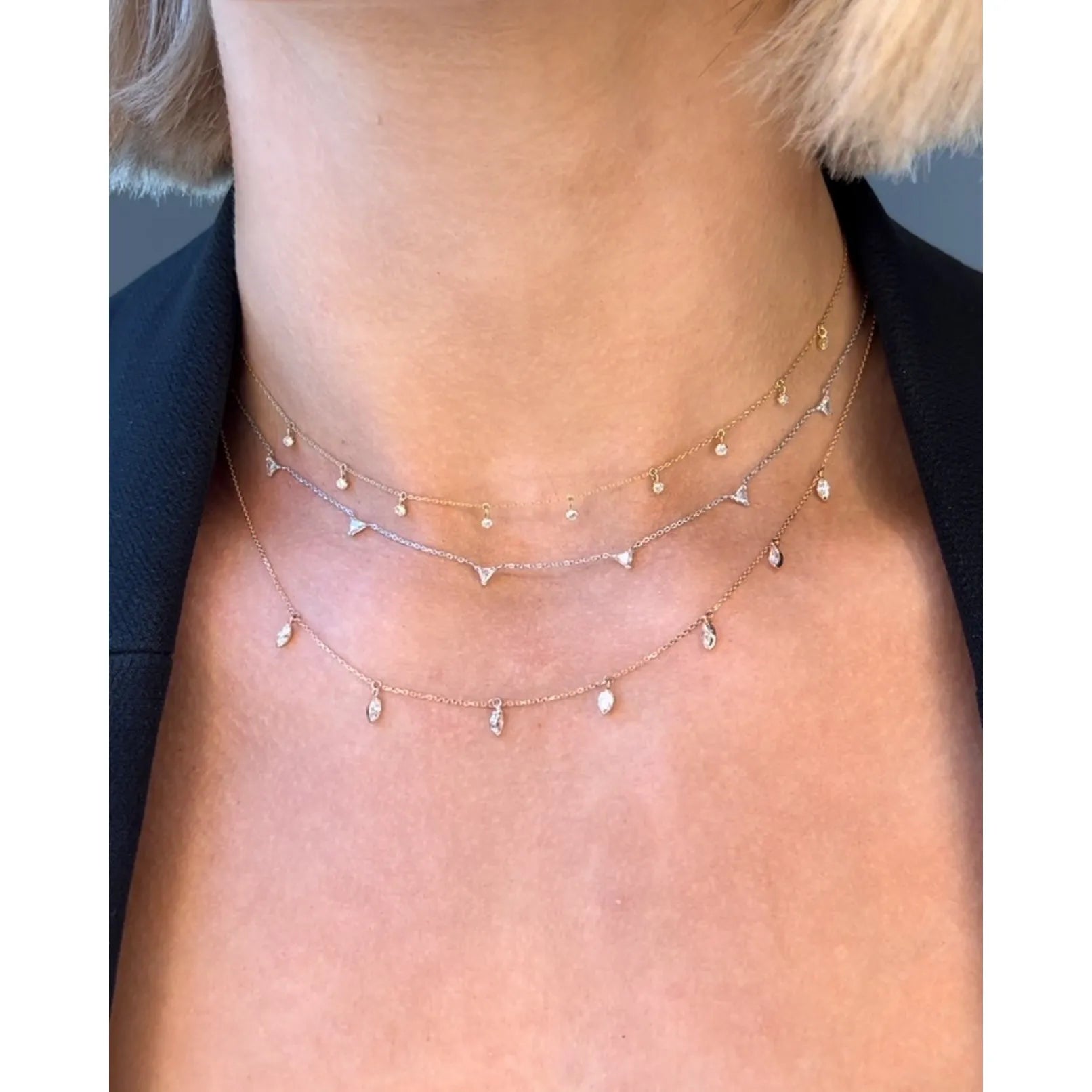 Marquise Diamond Drop Necklace