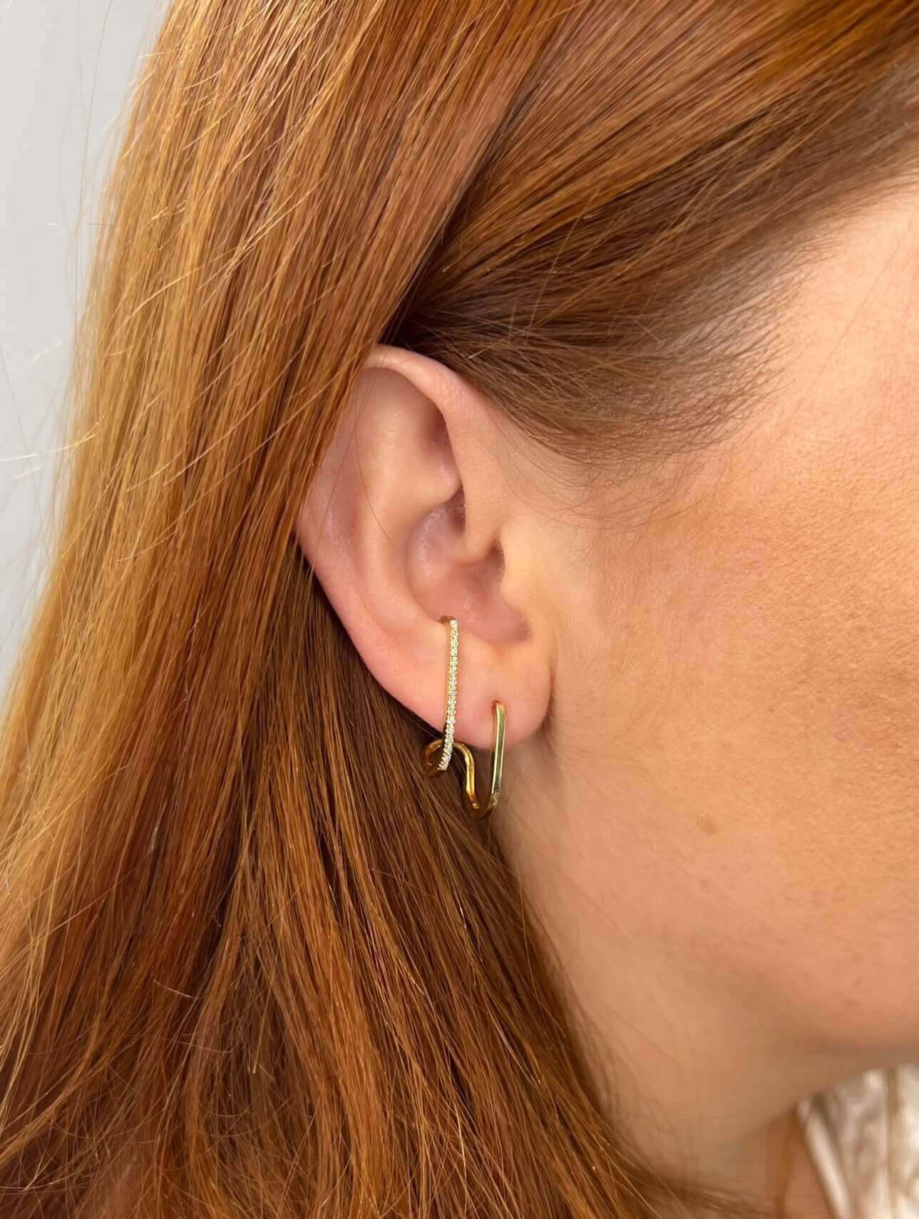 Real gold 2024 ear cuff