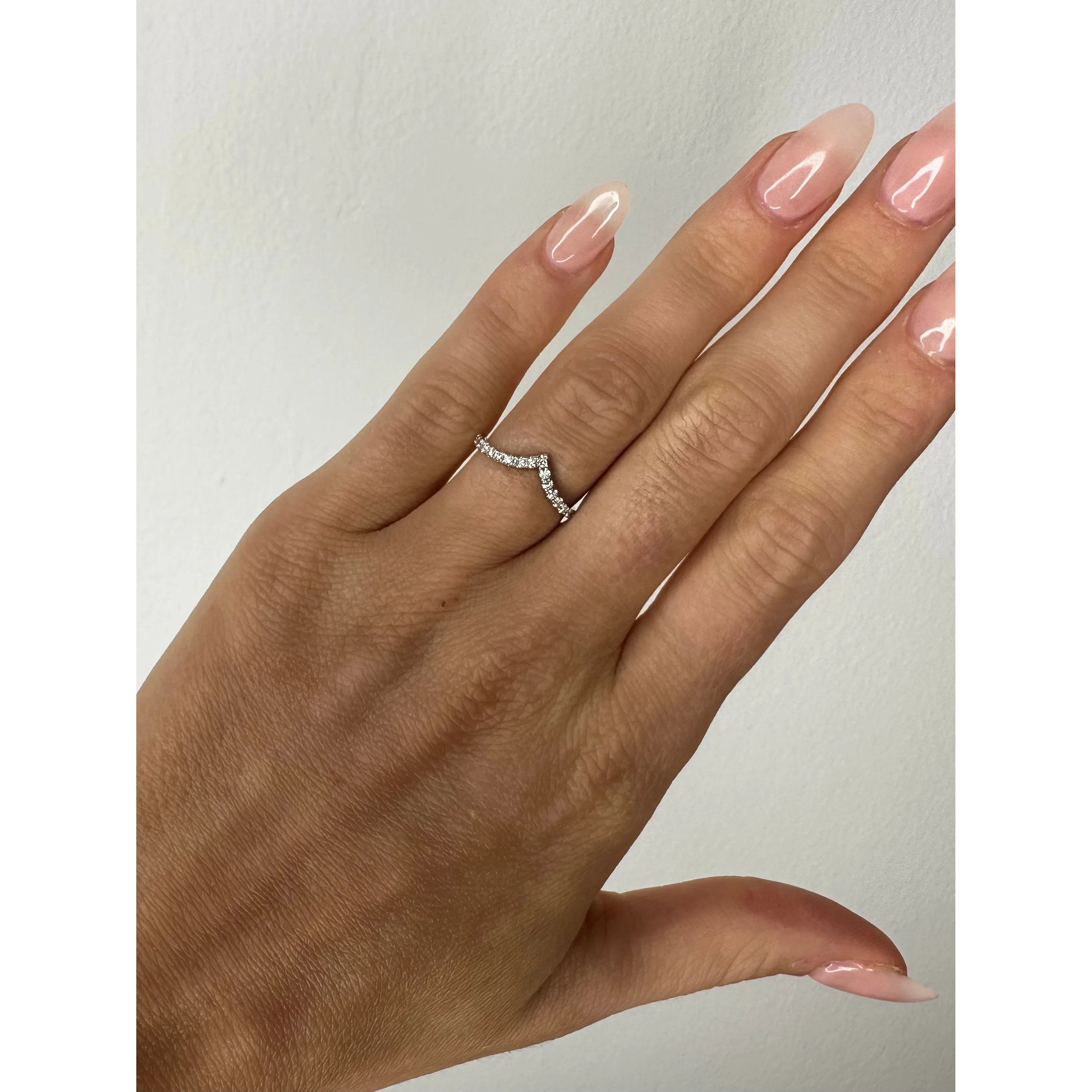 diamond wishbone white gold