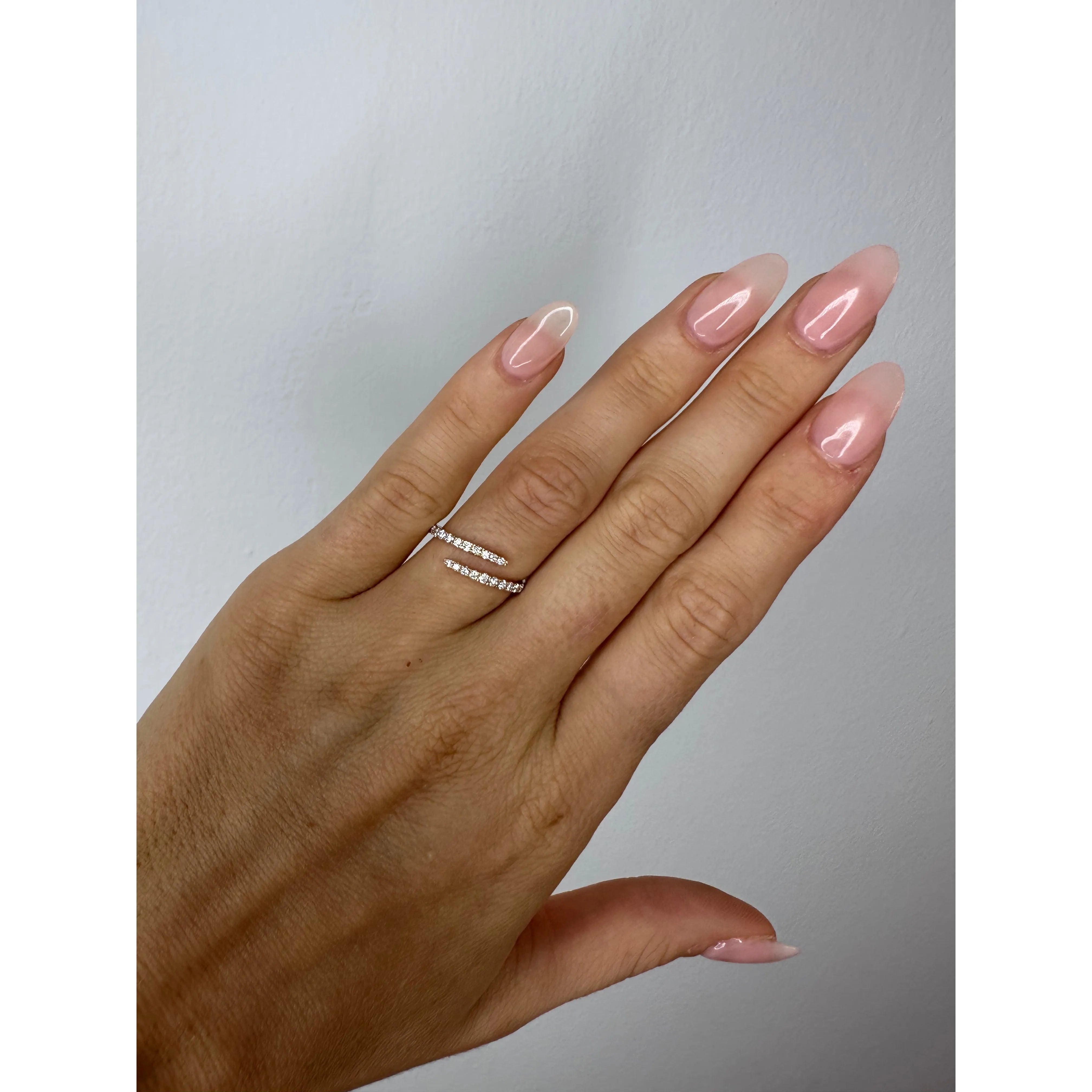 rose gold diamond wrap ring