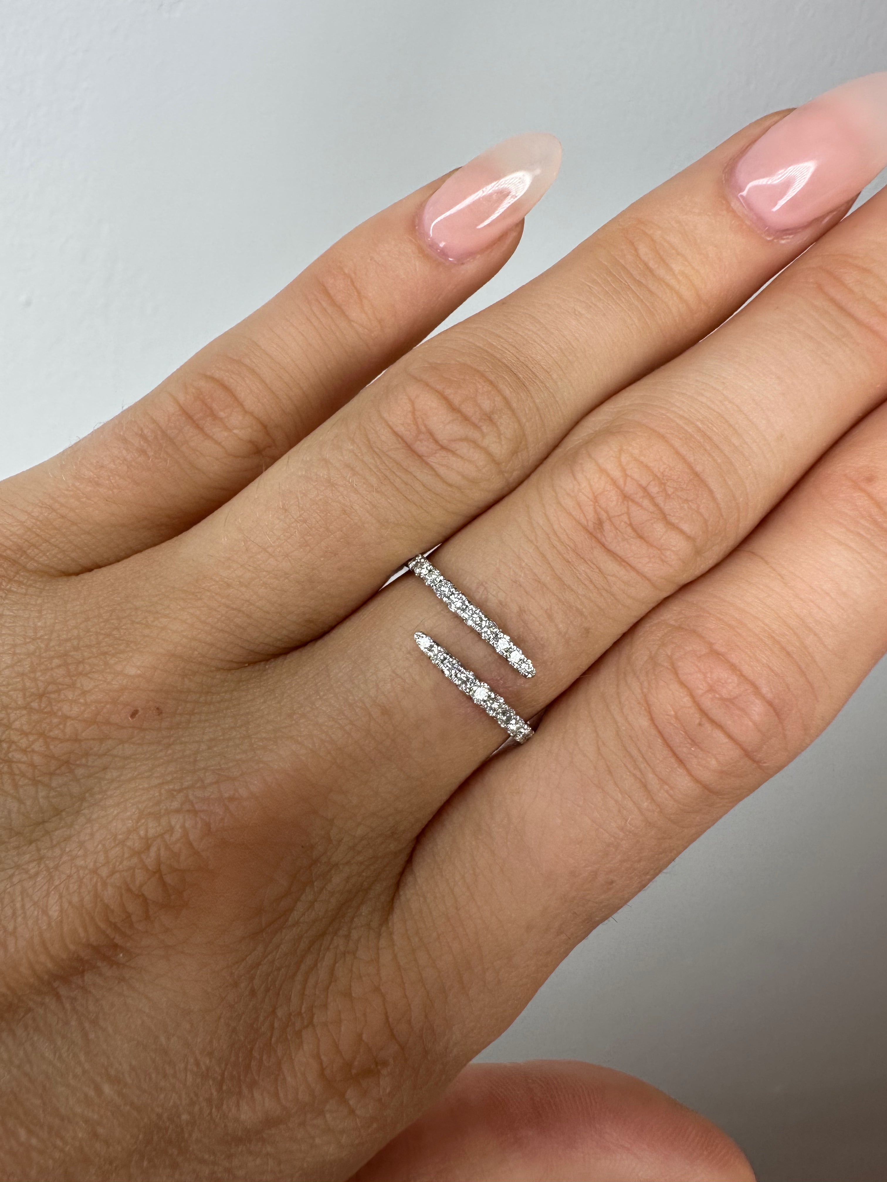 white gold diamond wrap ring