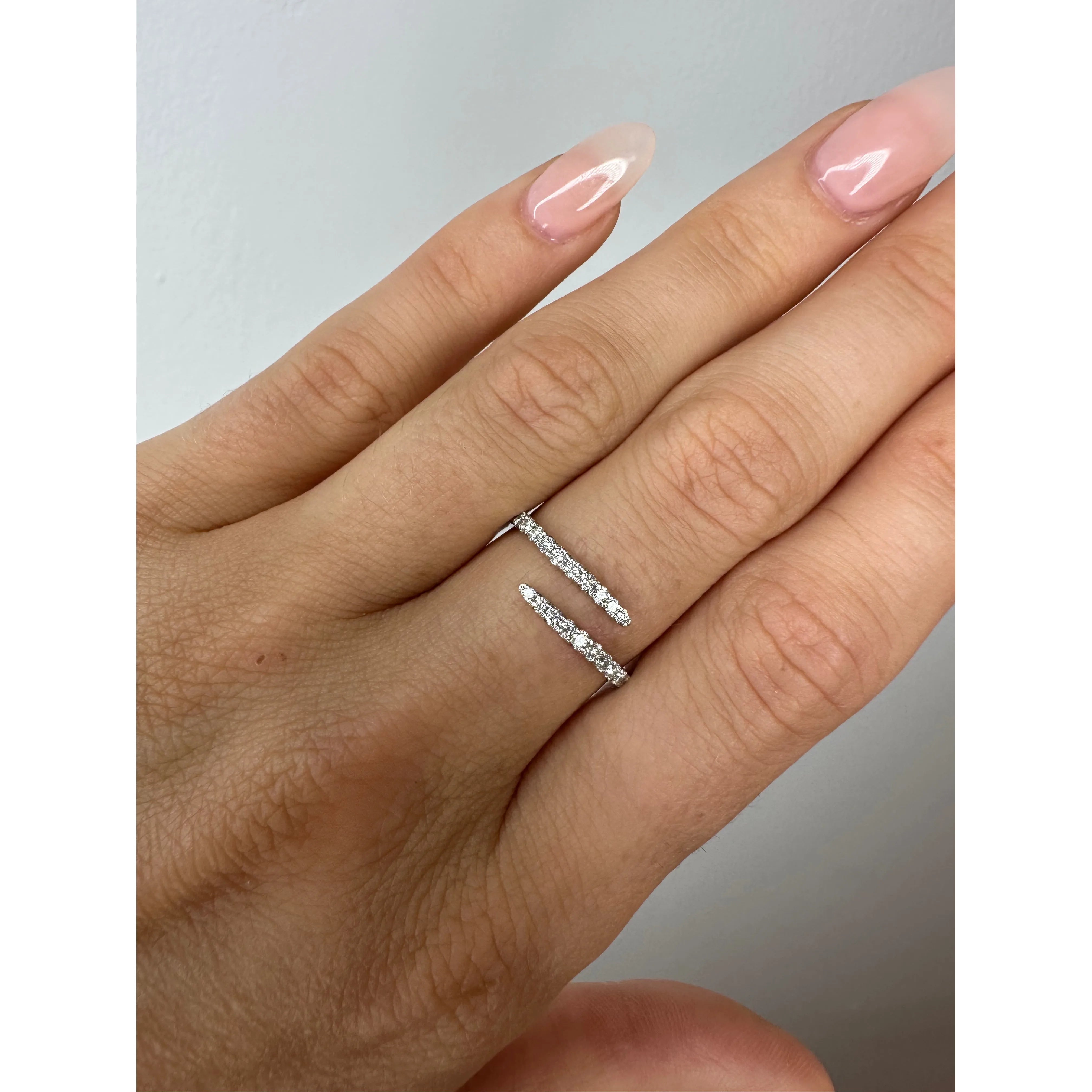 white gold diamond wrap ring