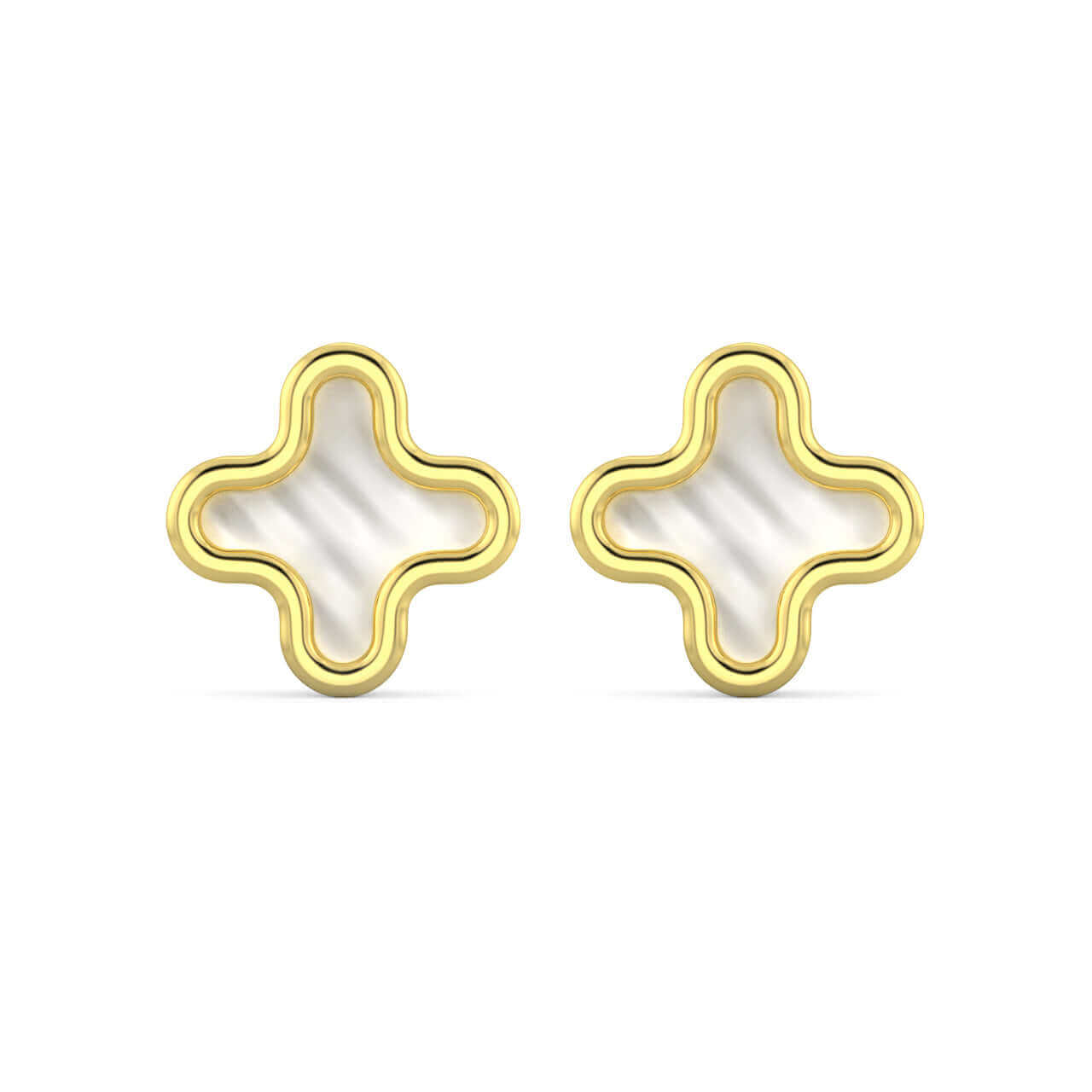 Mother of Pearl - Four Leaf Clover Studs