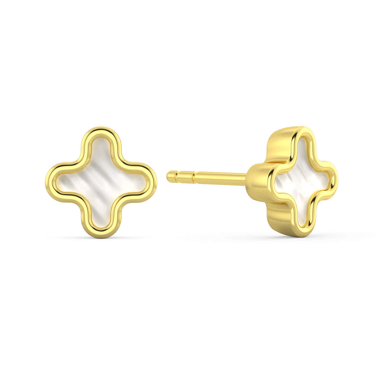 Mother of Pearl - Four Leaf Clover Studs