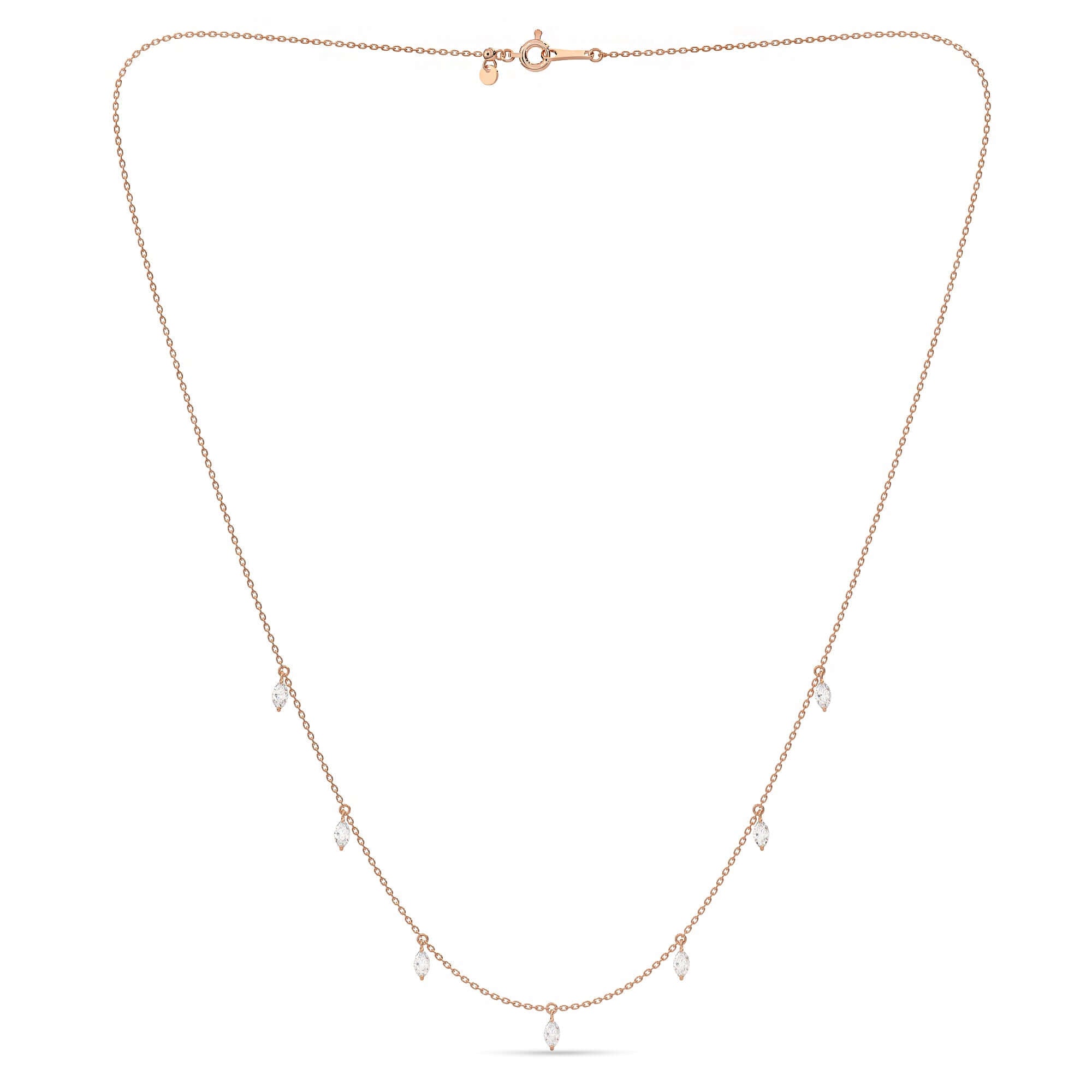 Marquise Diamond Drop Necklace