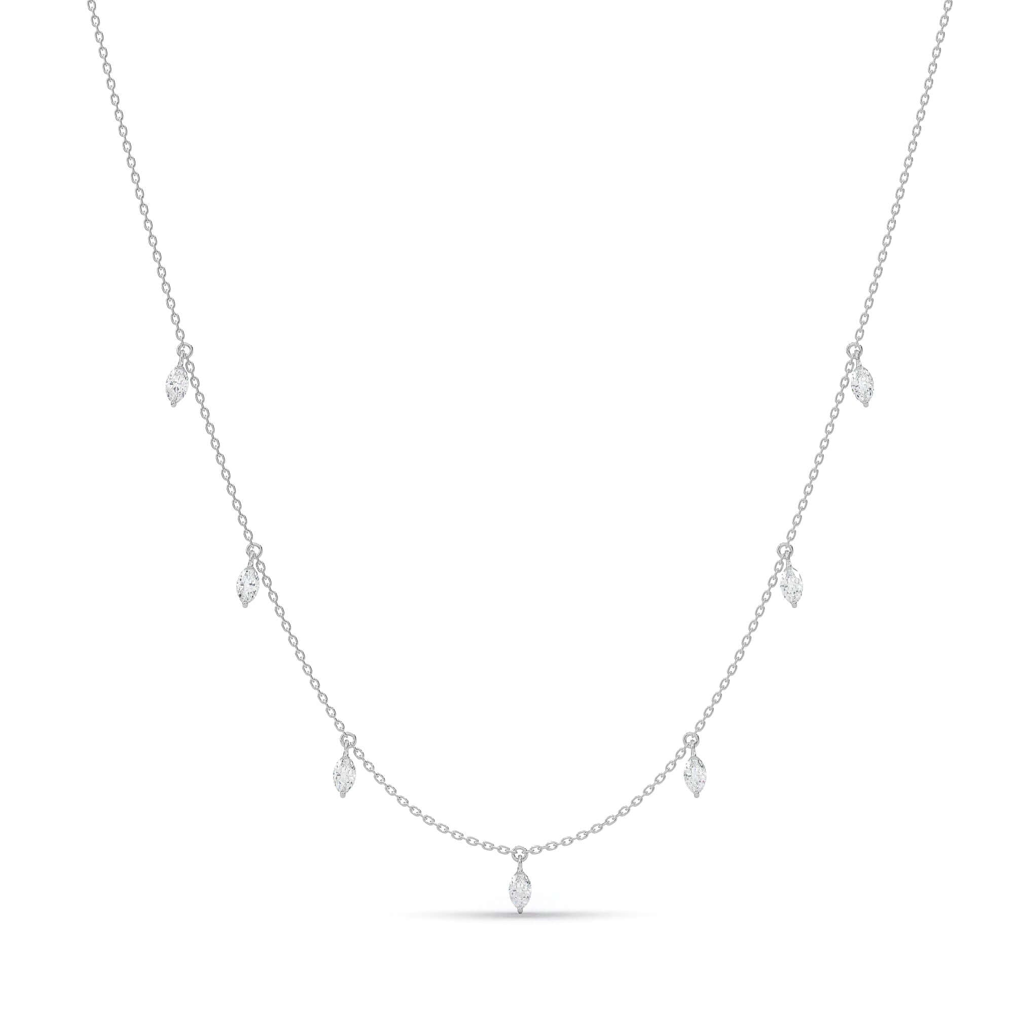 Marquise Diamond Drop Necklace