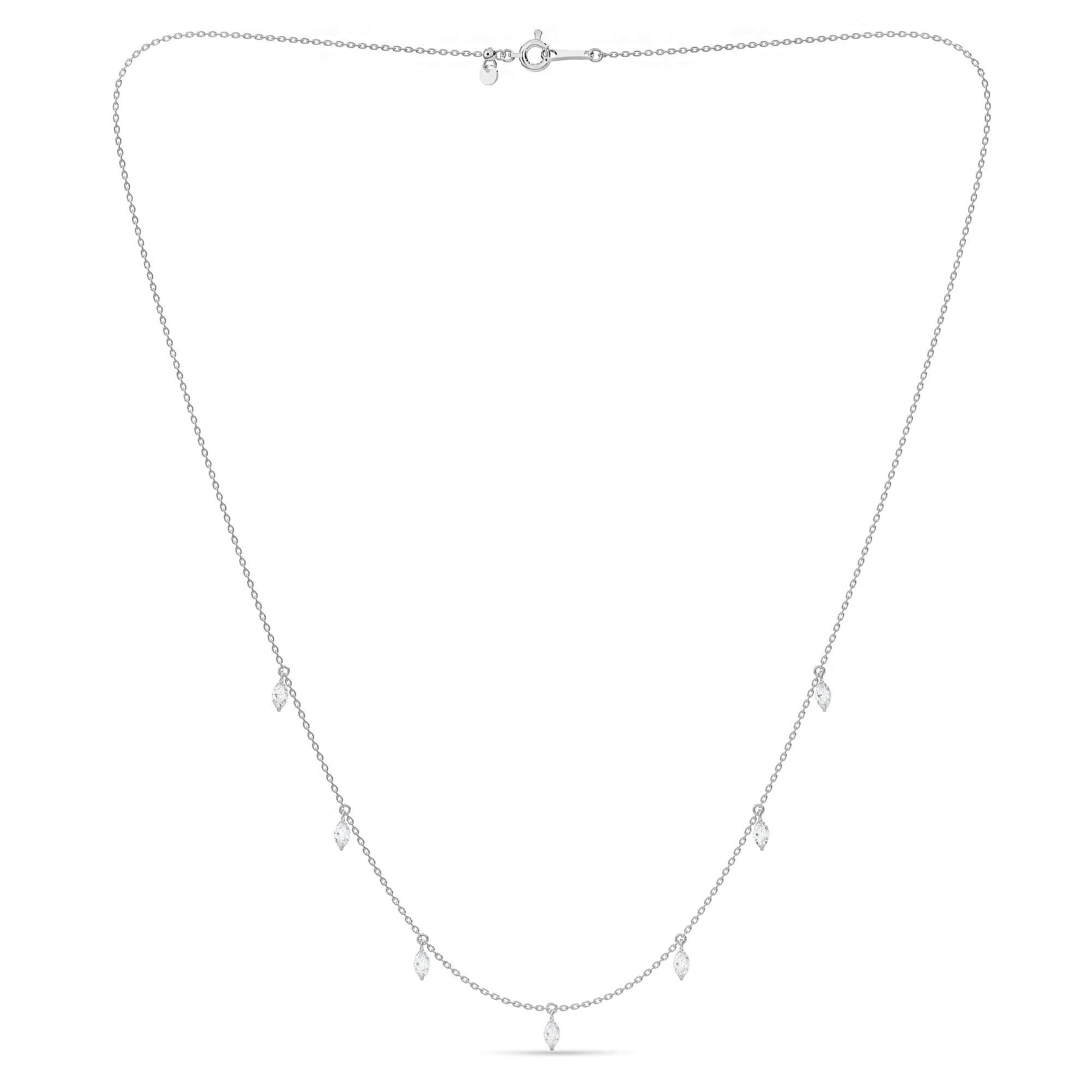 Marquise Diamond Drop Necklace