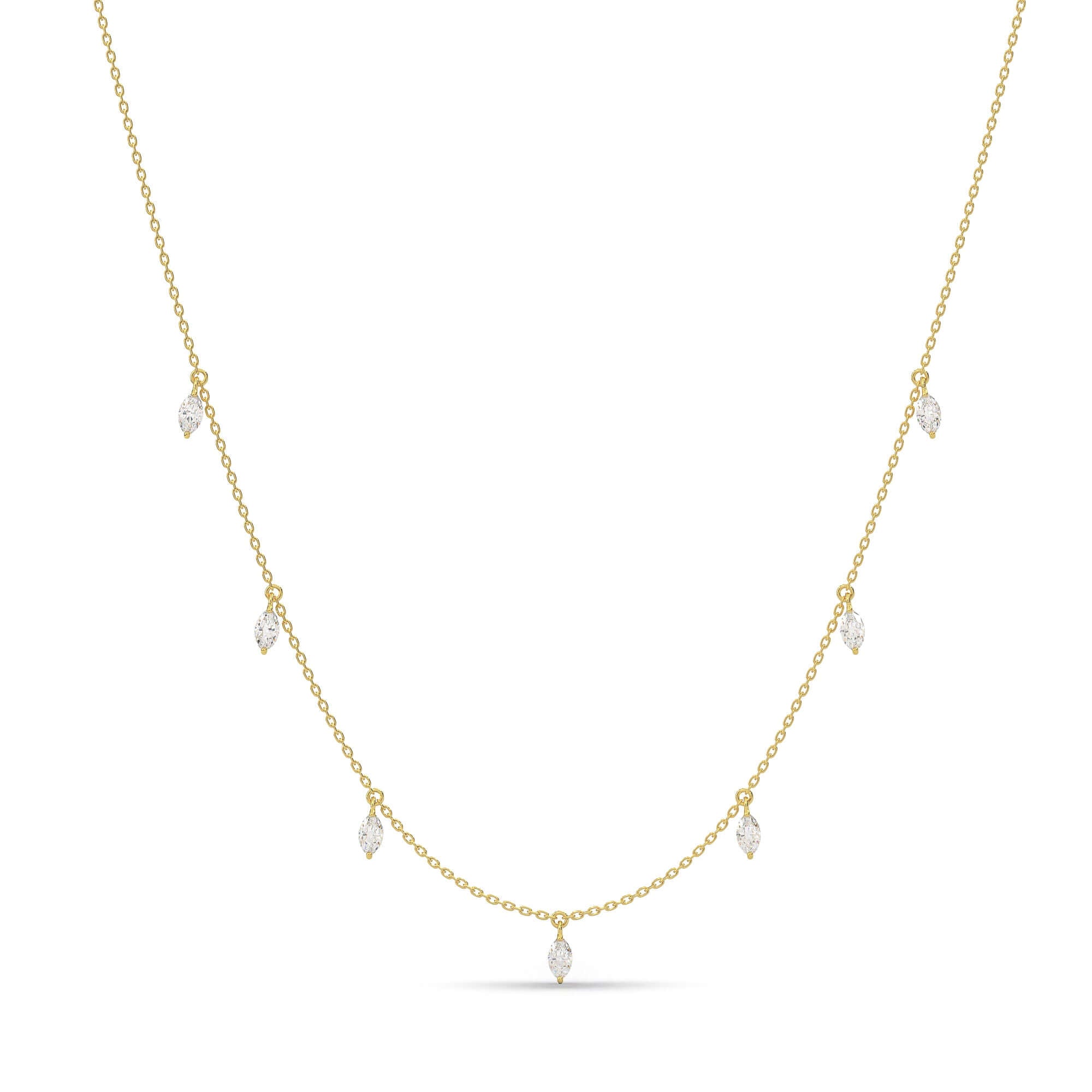 Marquise Diamond Drop Necklace