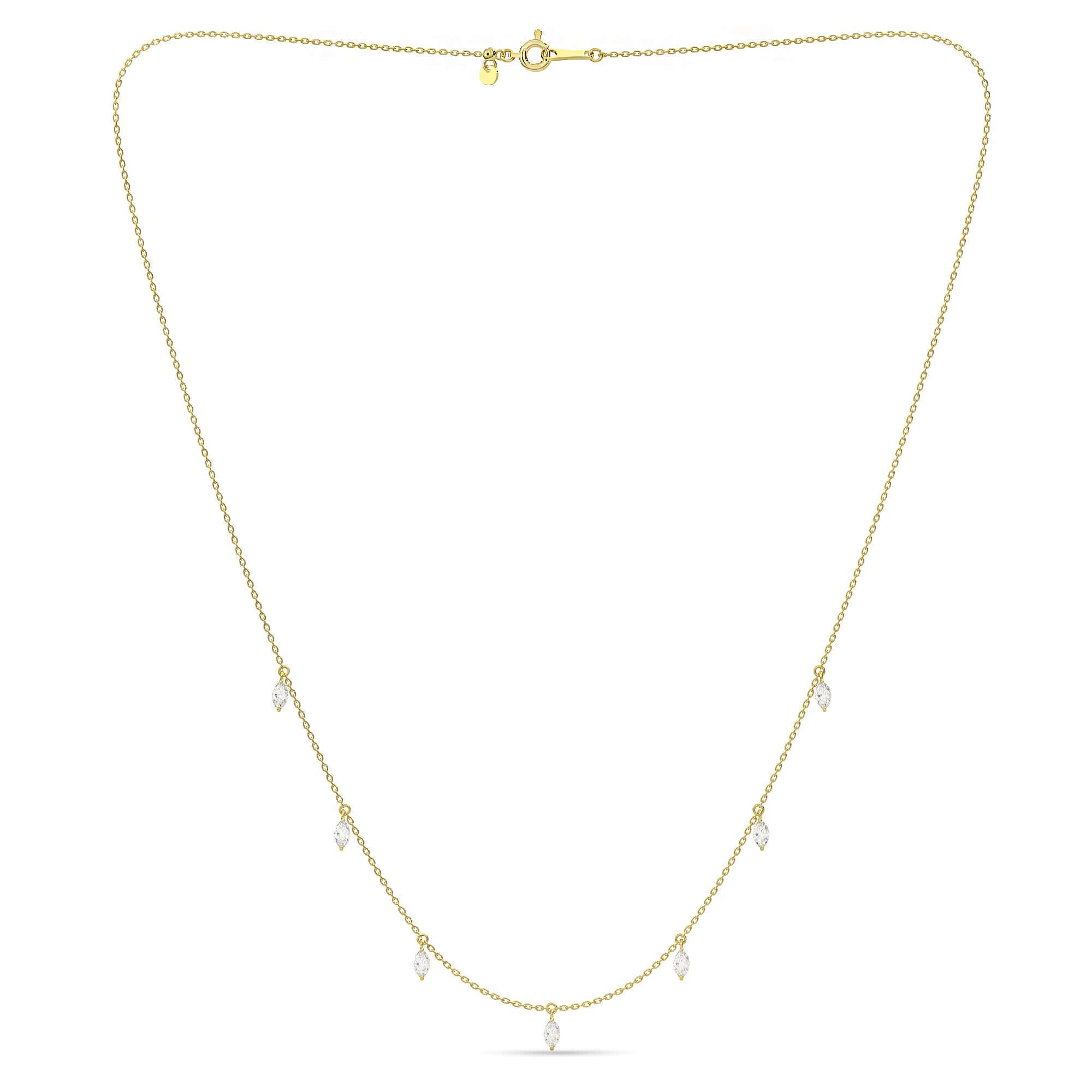 Marquise Diamond Drop Necklace