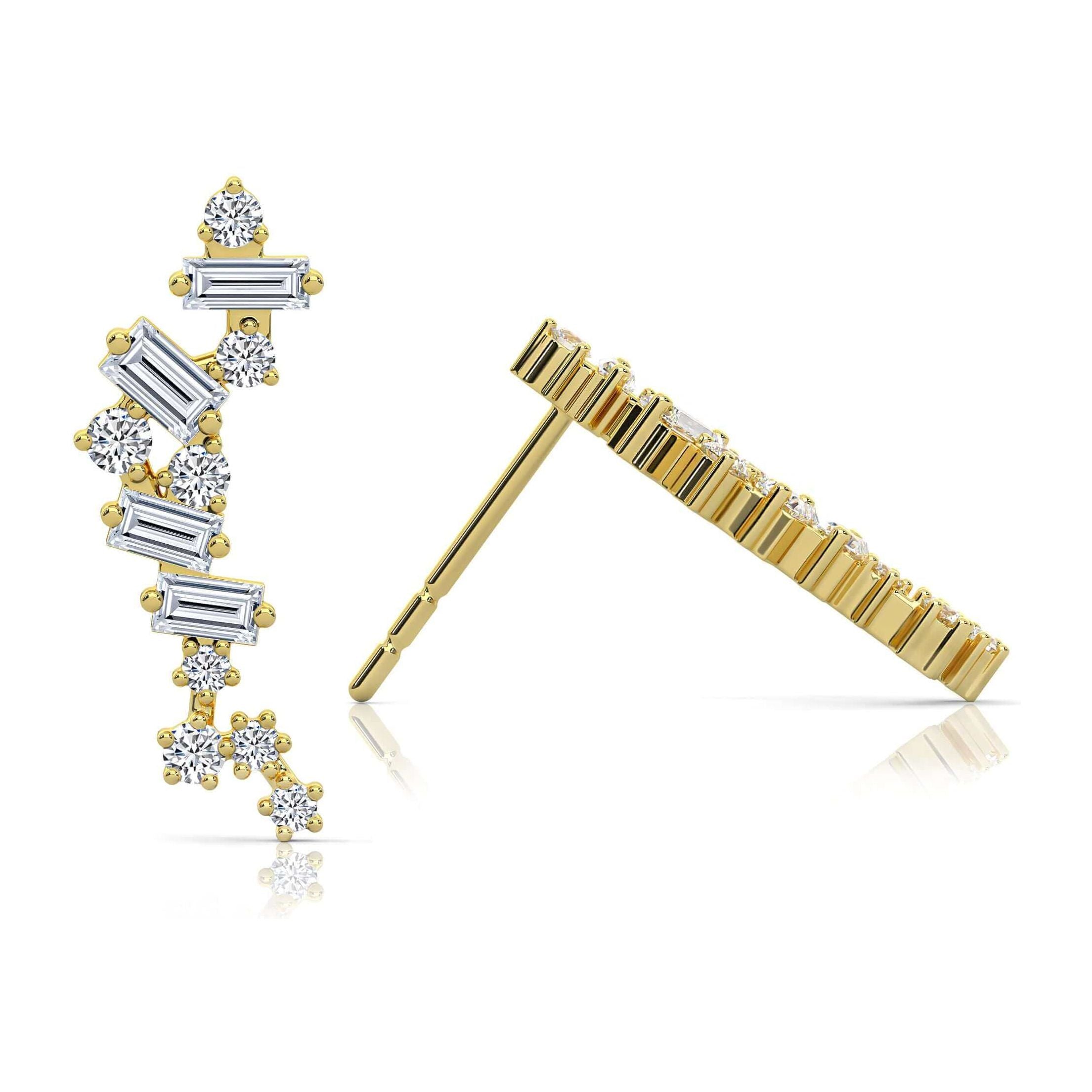 Starry Night Petit Scattered Diamond Ear Climbers