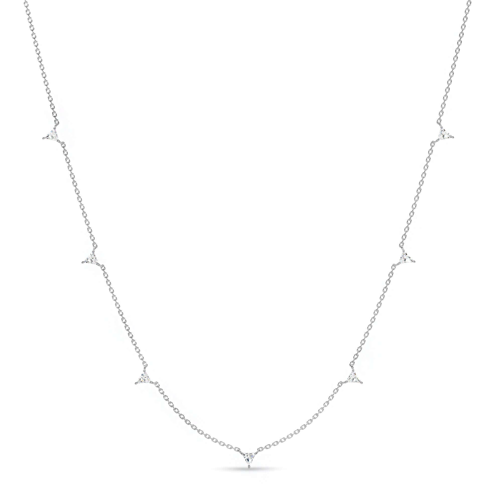 Trilliant Diamond Drop Necklace