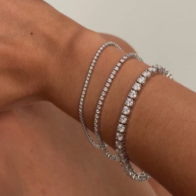 diamond tennis bracelet white gold