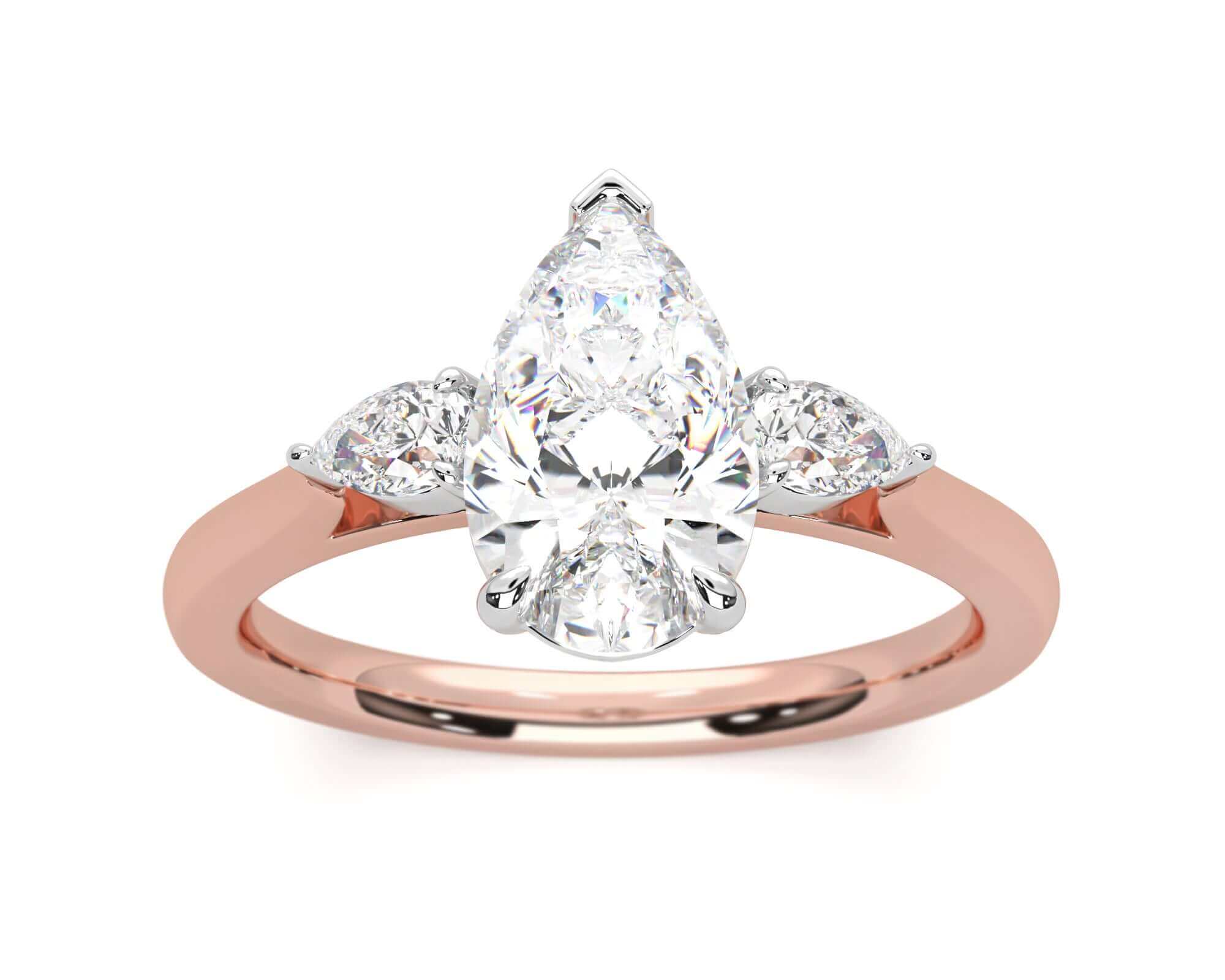 Ivy Pear Diamond engagement ring