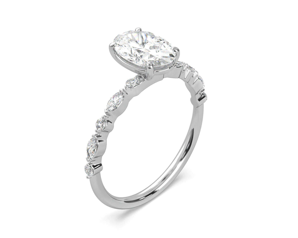 Miller Oval Diamond Engagement Ring