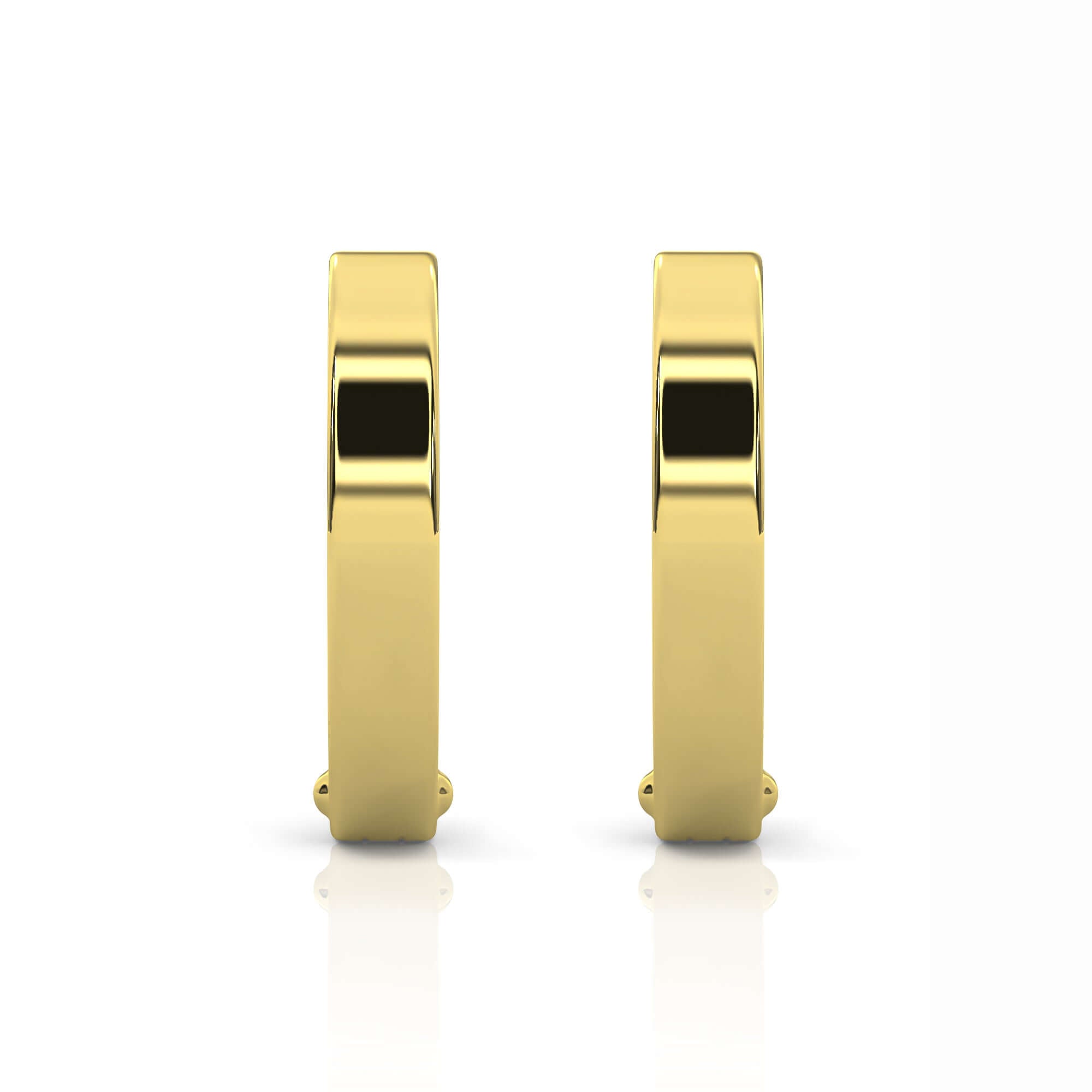 10mm Yellow Gold Huggies Earrings