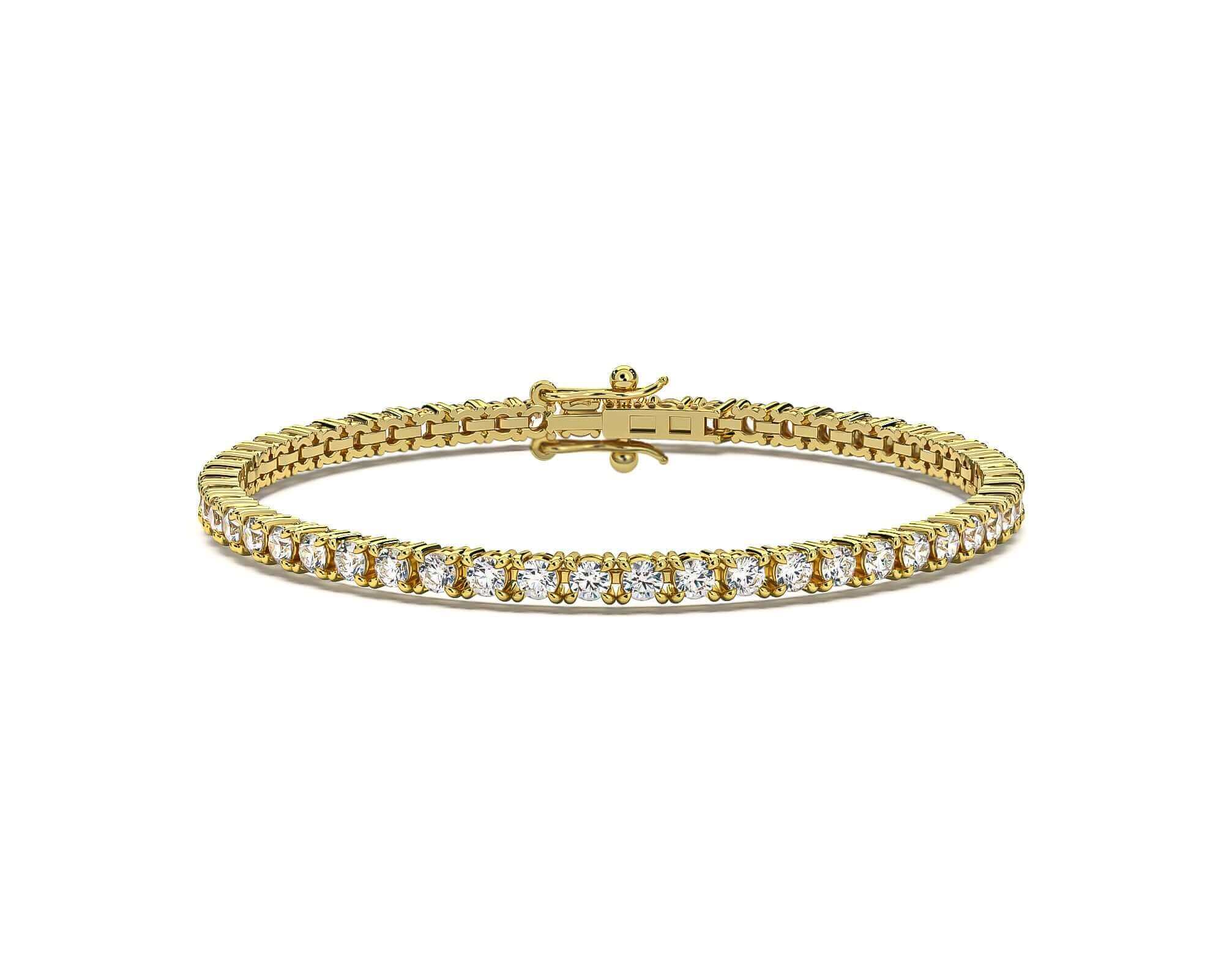 Diamond Tennis Bracelets - Yellow Gold Tennis Bracelet Bracelets