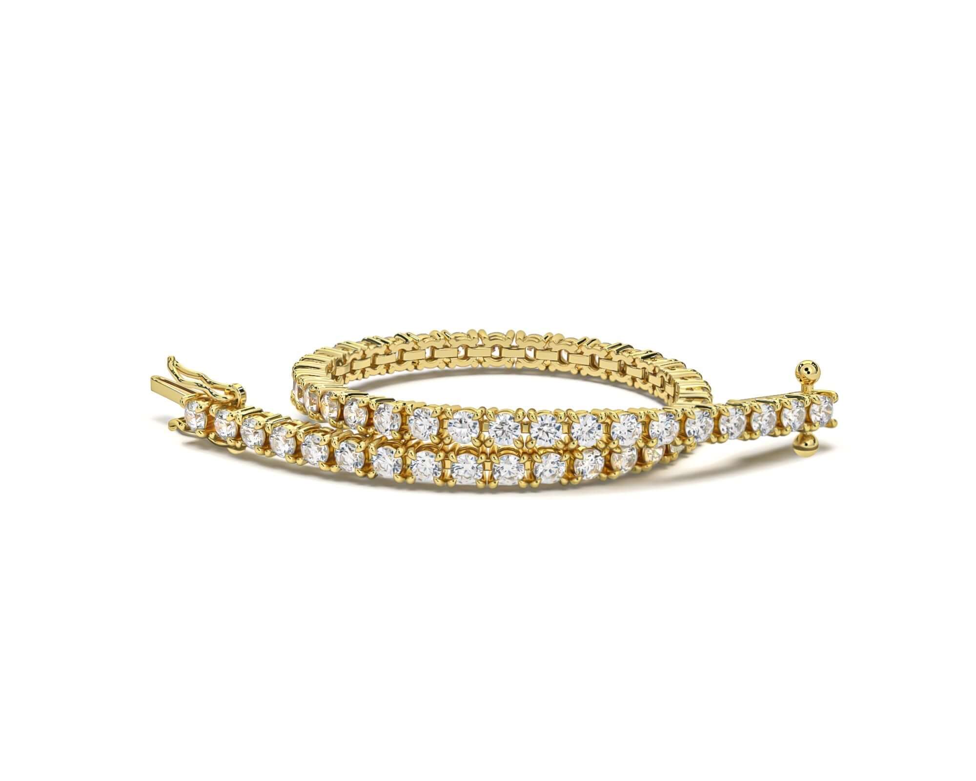 Diamond Tennis Bracelets - Yellow Gold Tennis Bracelet Bracelets
