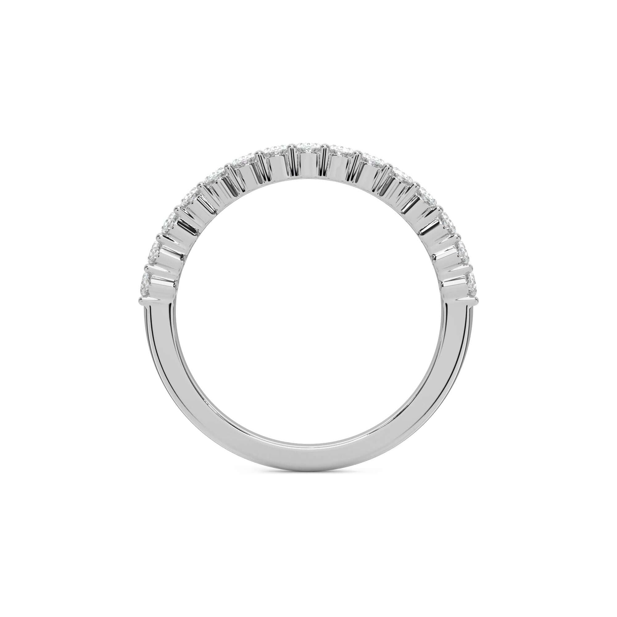 Petite Oval Diamond Bubble Band Rings