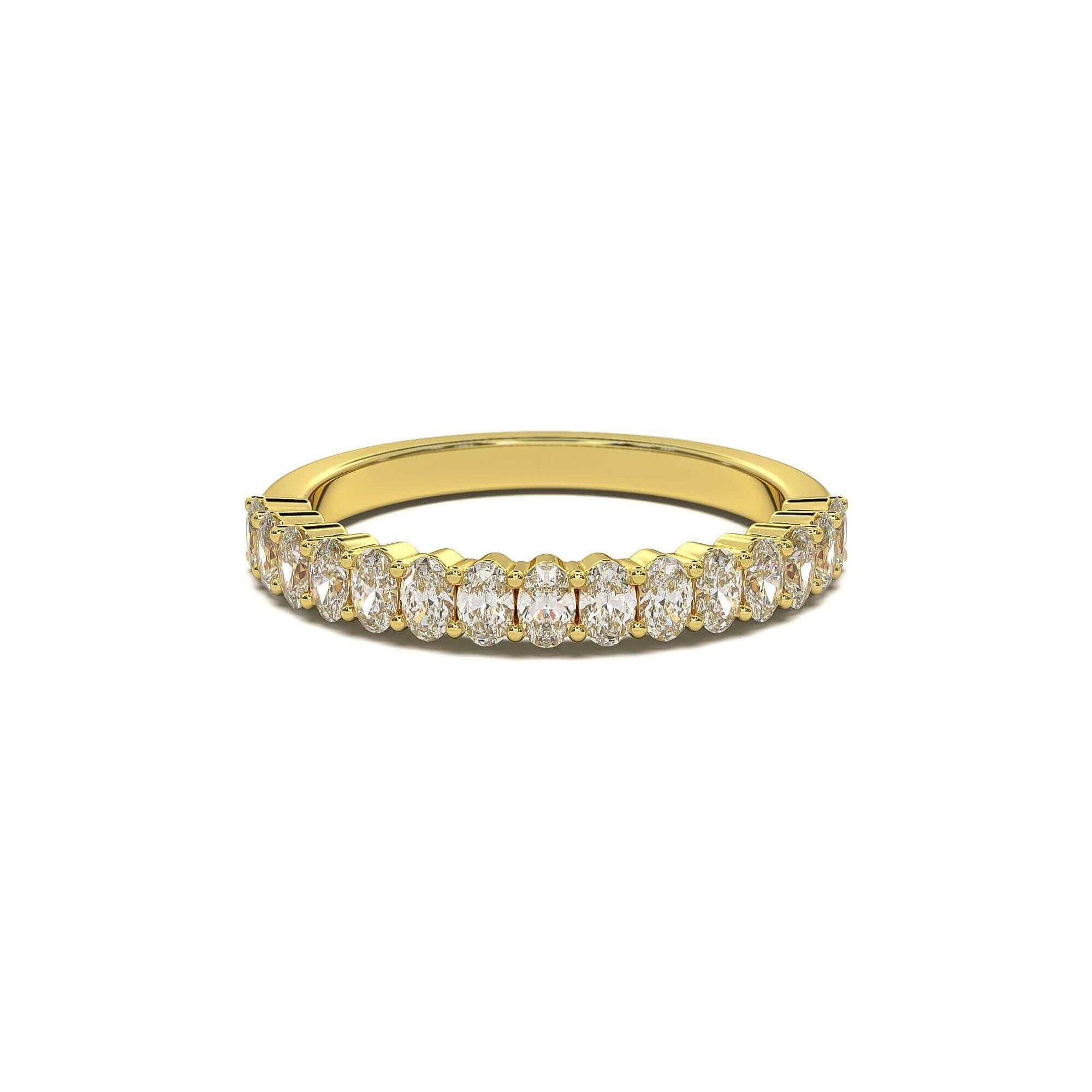 Petite Oval Diamond Bubble Band Rings