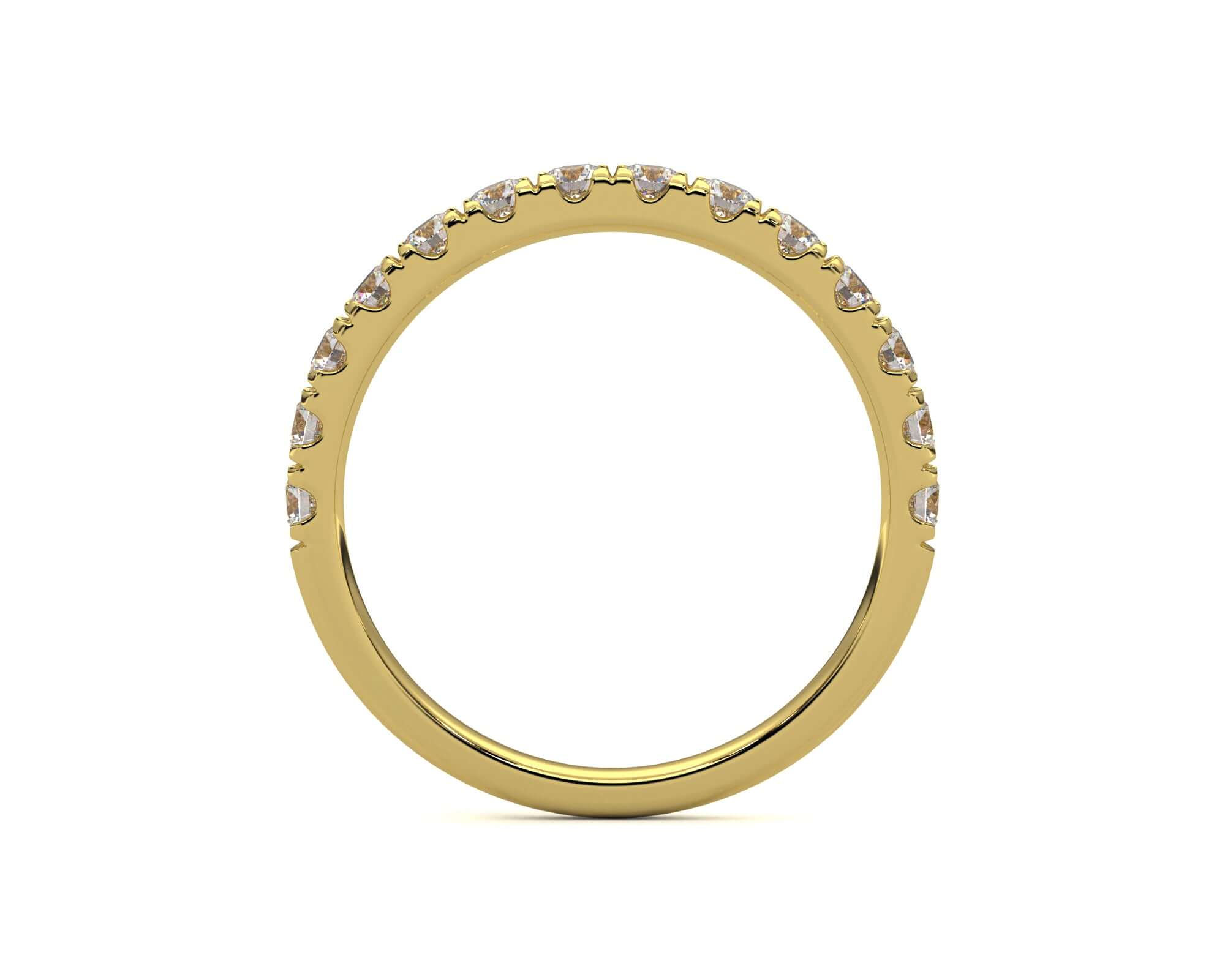 Single Diamond Row Ring 2.5mm