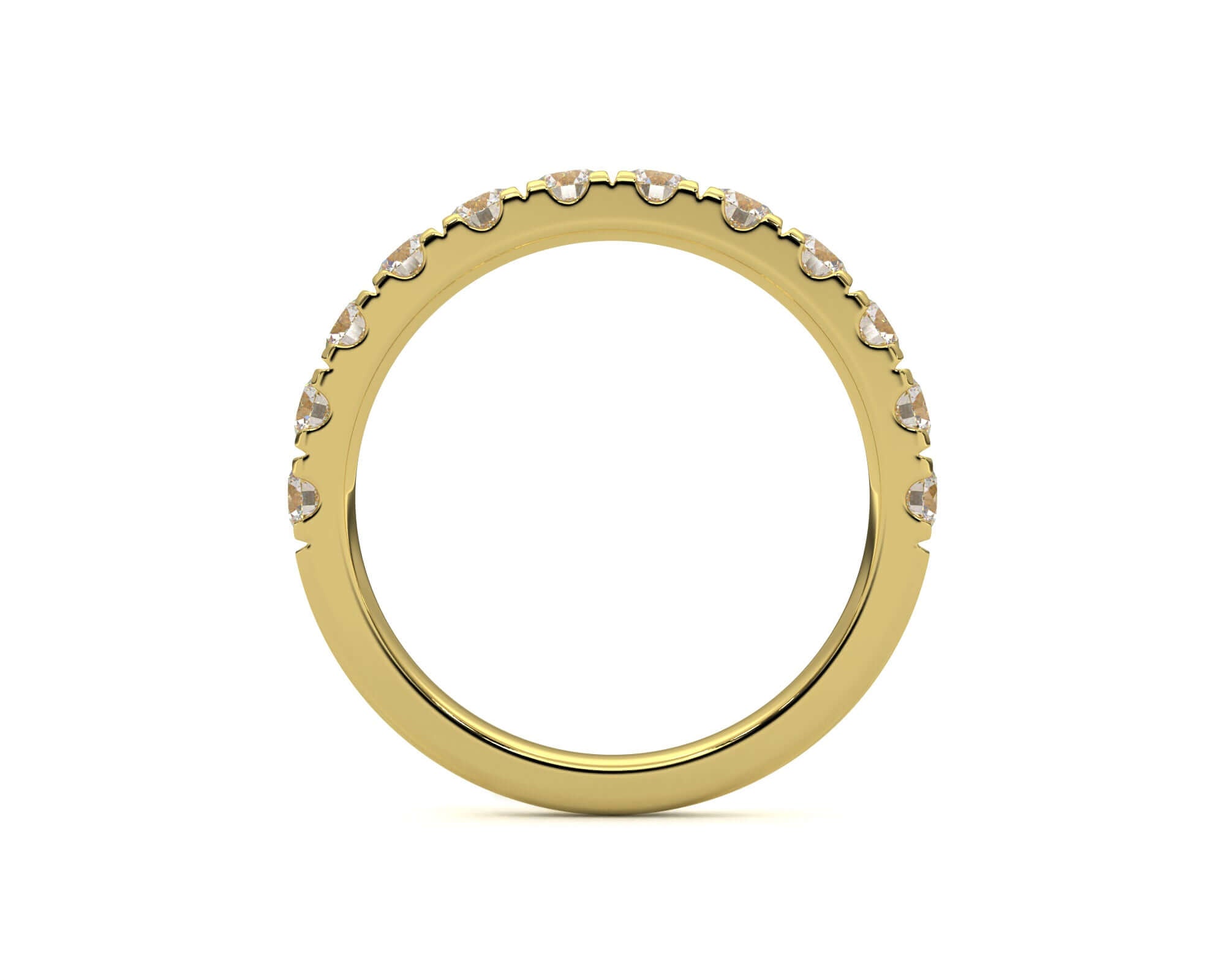 Single Diamond Row Ring 3mm