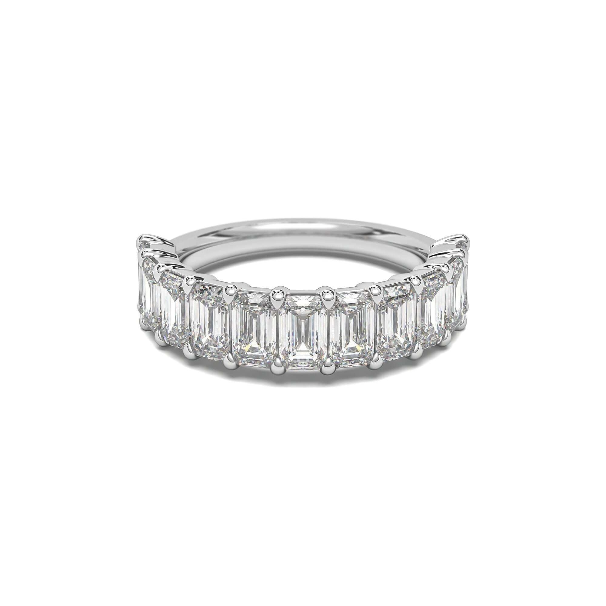 Chunky Emerald Cut Diamond Band