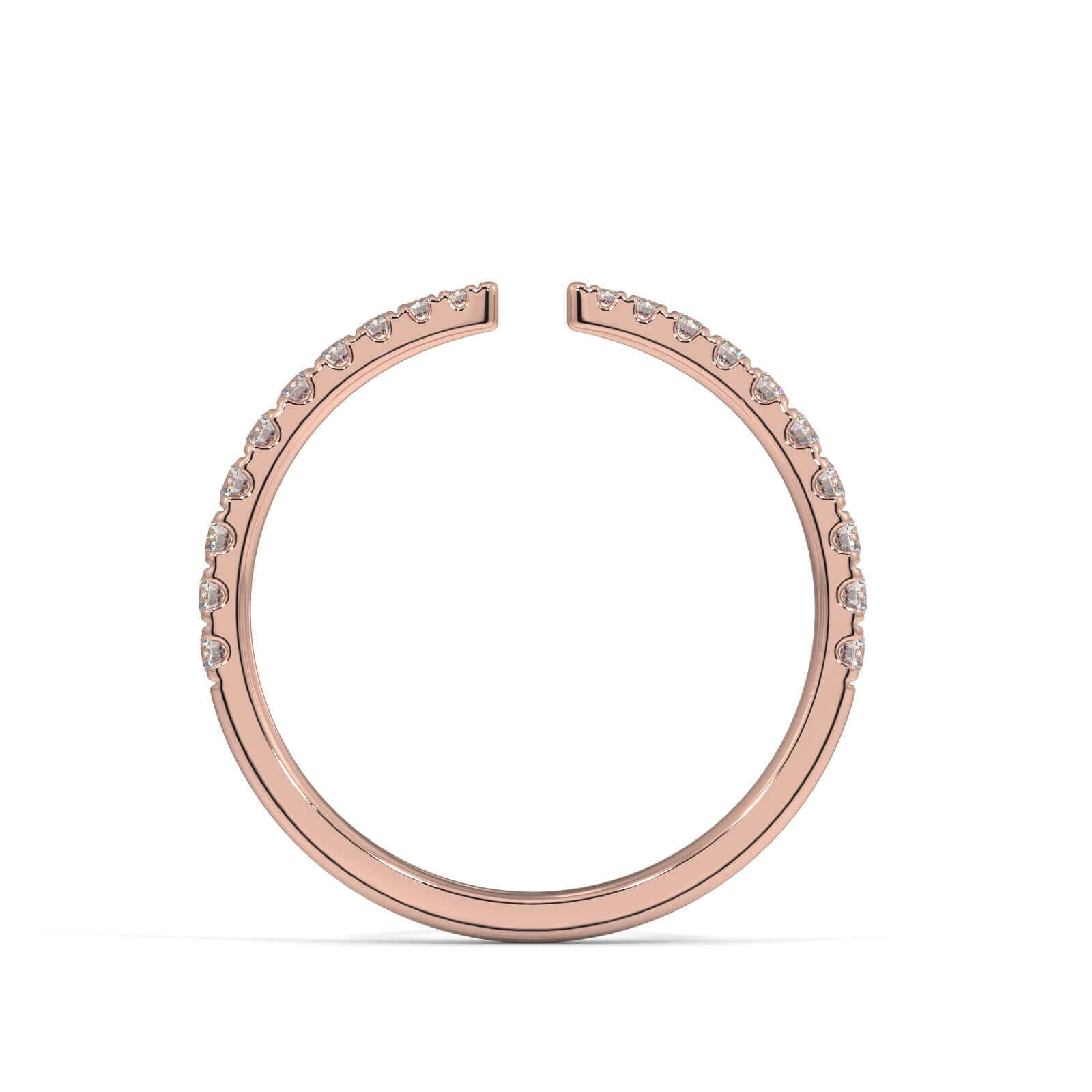 Diamond Claw Ring - Rose Gold Rings