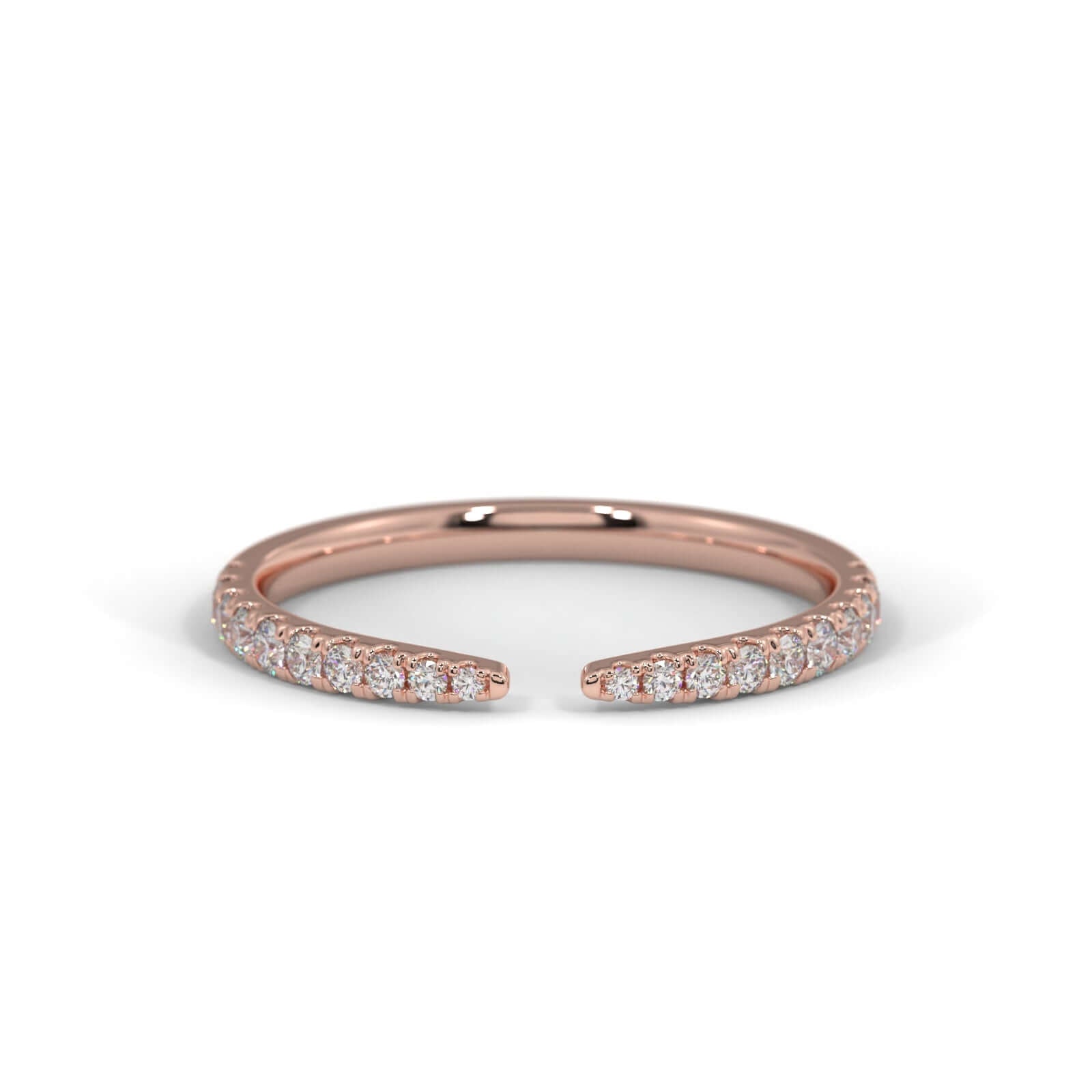 Diamond Claw Ring - Rose Gold Rings