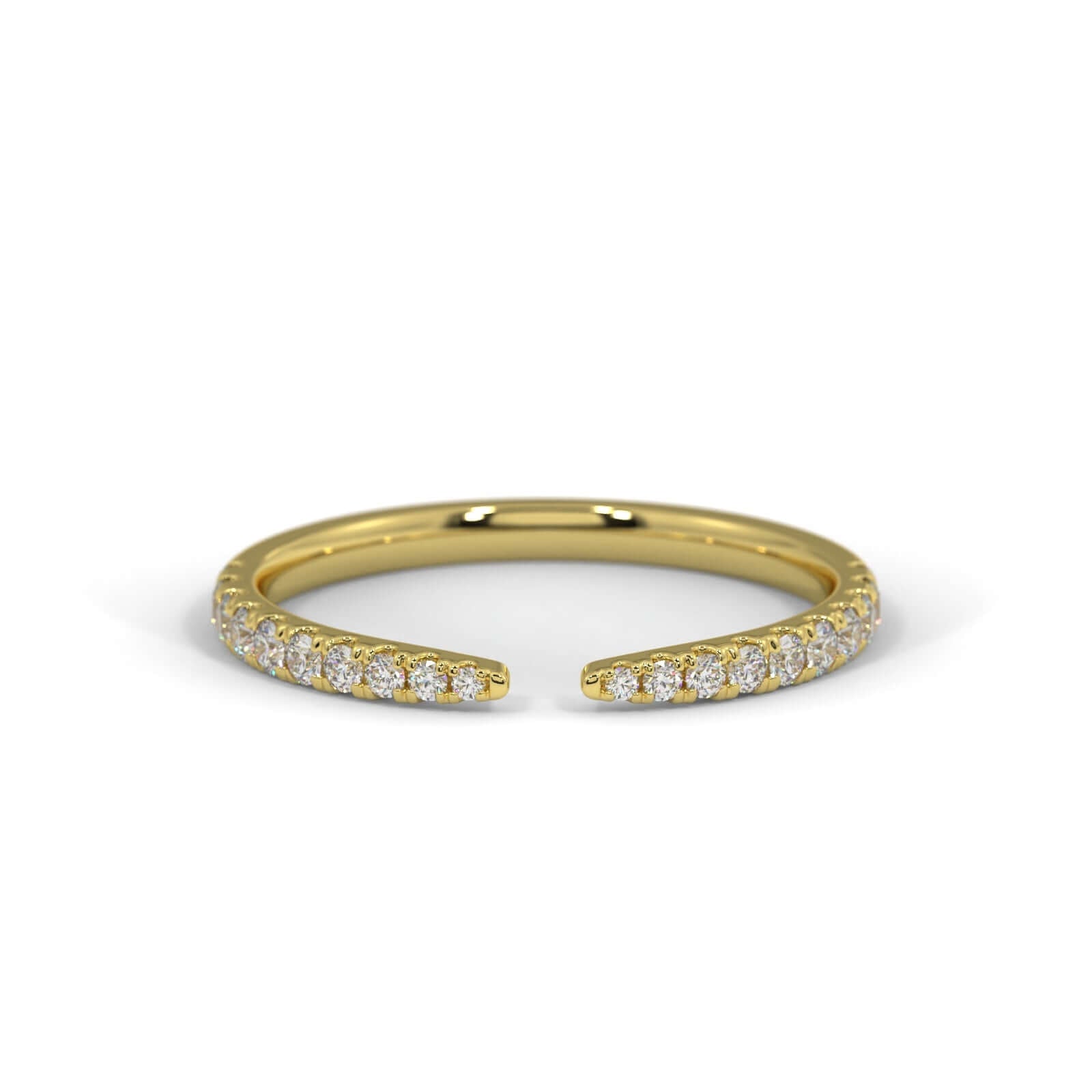 Diamond Claw Ring - Yellow Gold Rings
