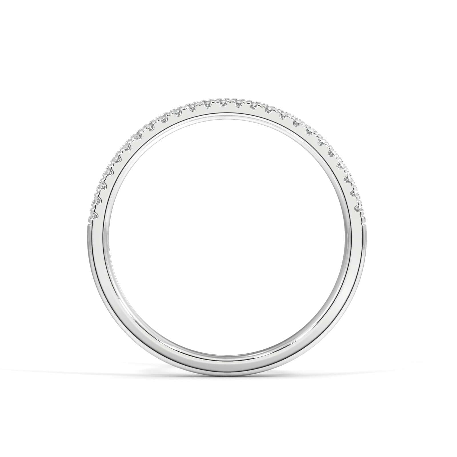 Double Diamond Row Ring - White Gold