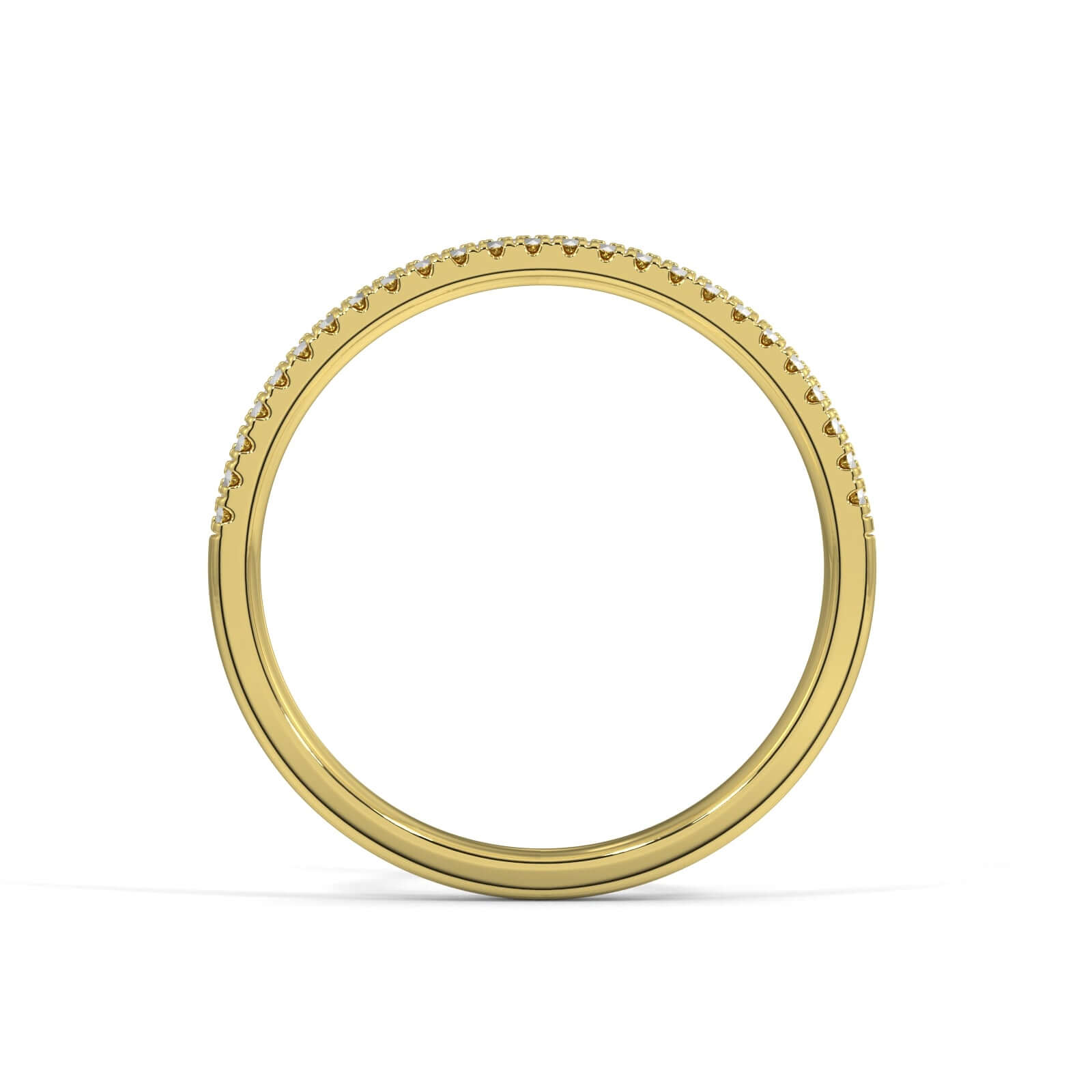 Double Diamond Row Ring - Yellow Gold