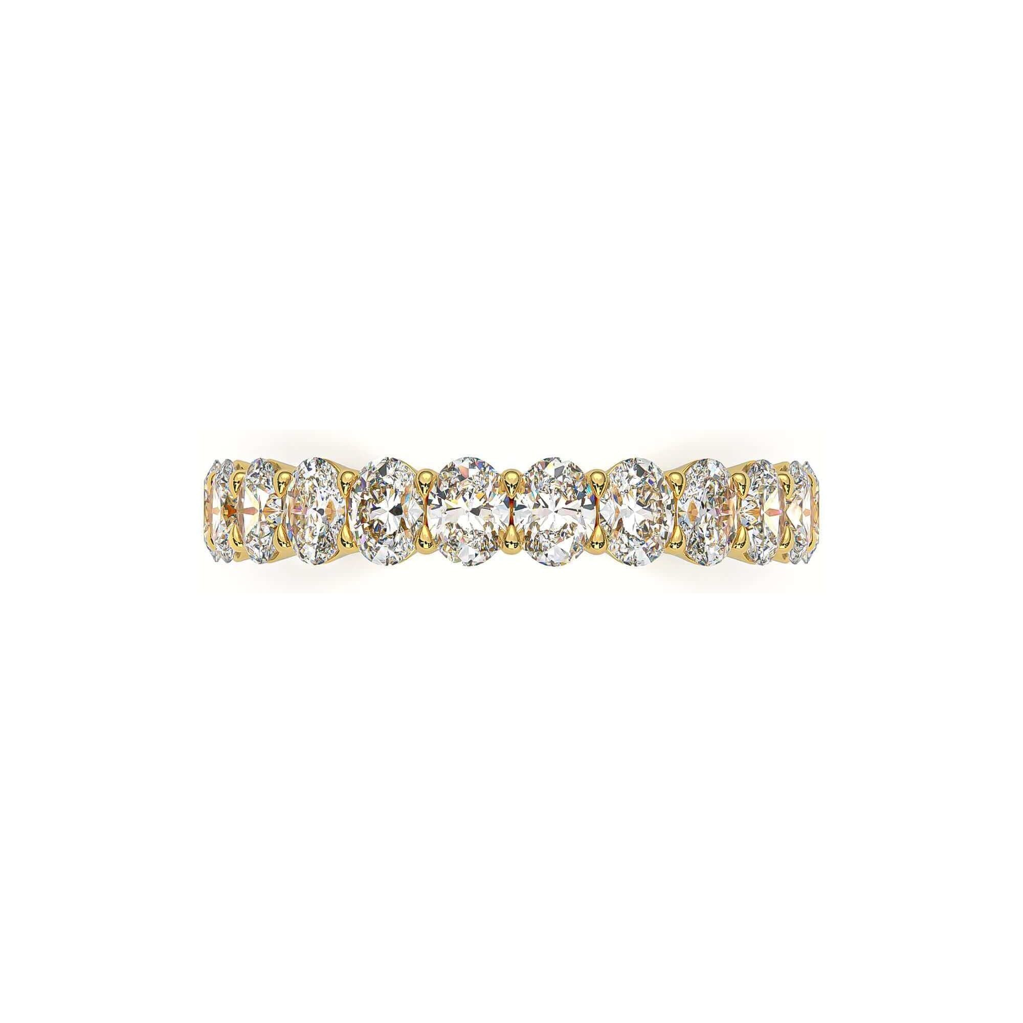 Chunky Oval Diamond Bubble Band Rings