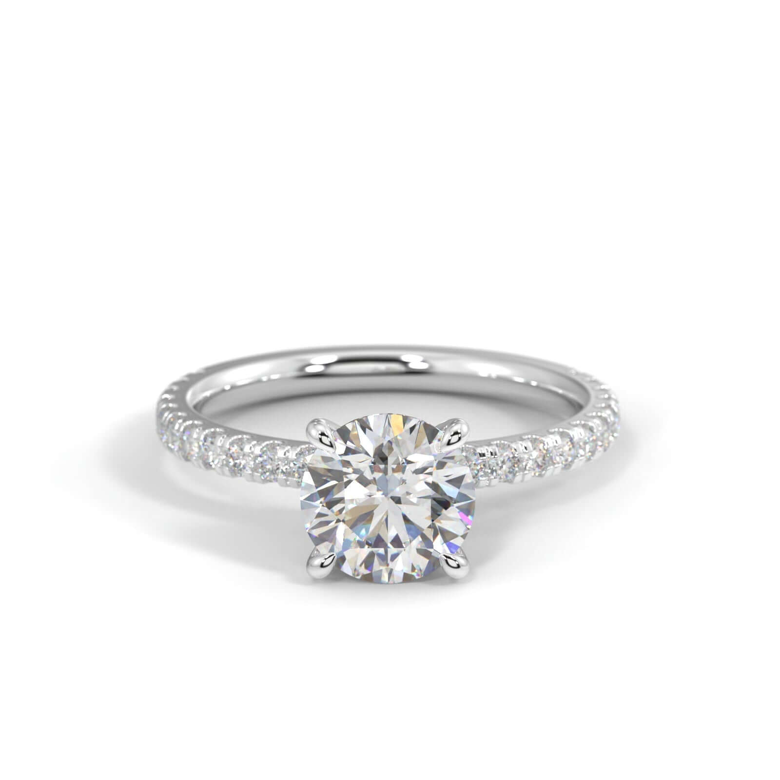 Hallie Round Brilliant Diamond Engagement Ring