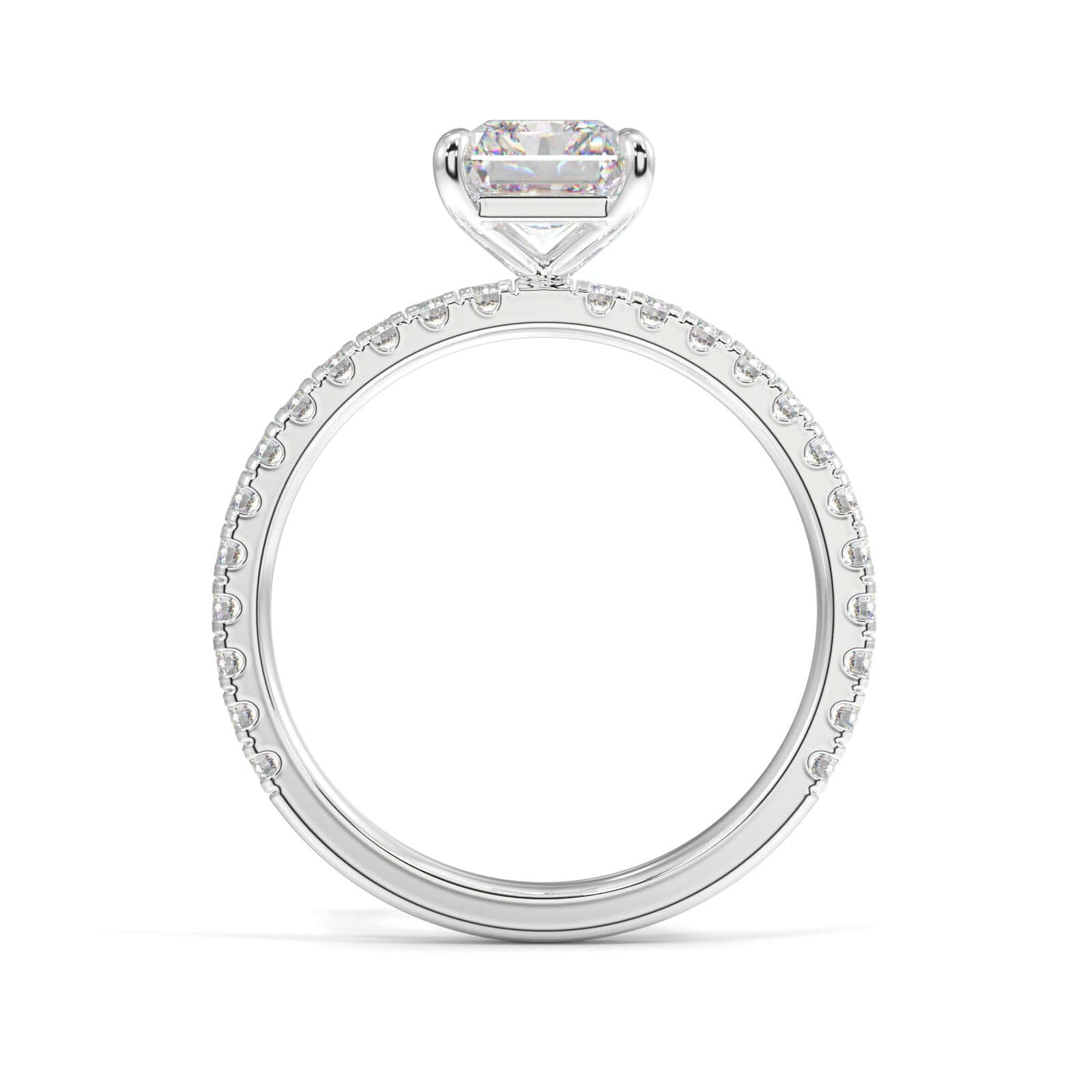 Hallie Radiant Diamond Engagement Ring