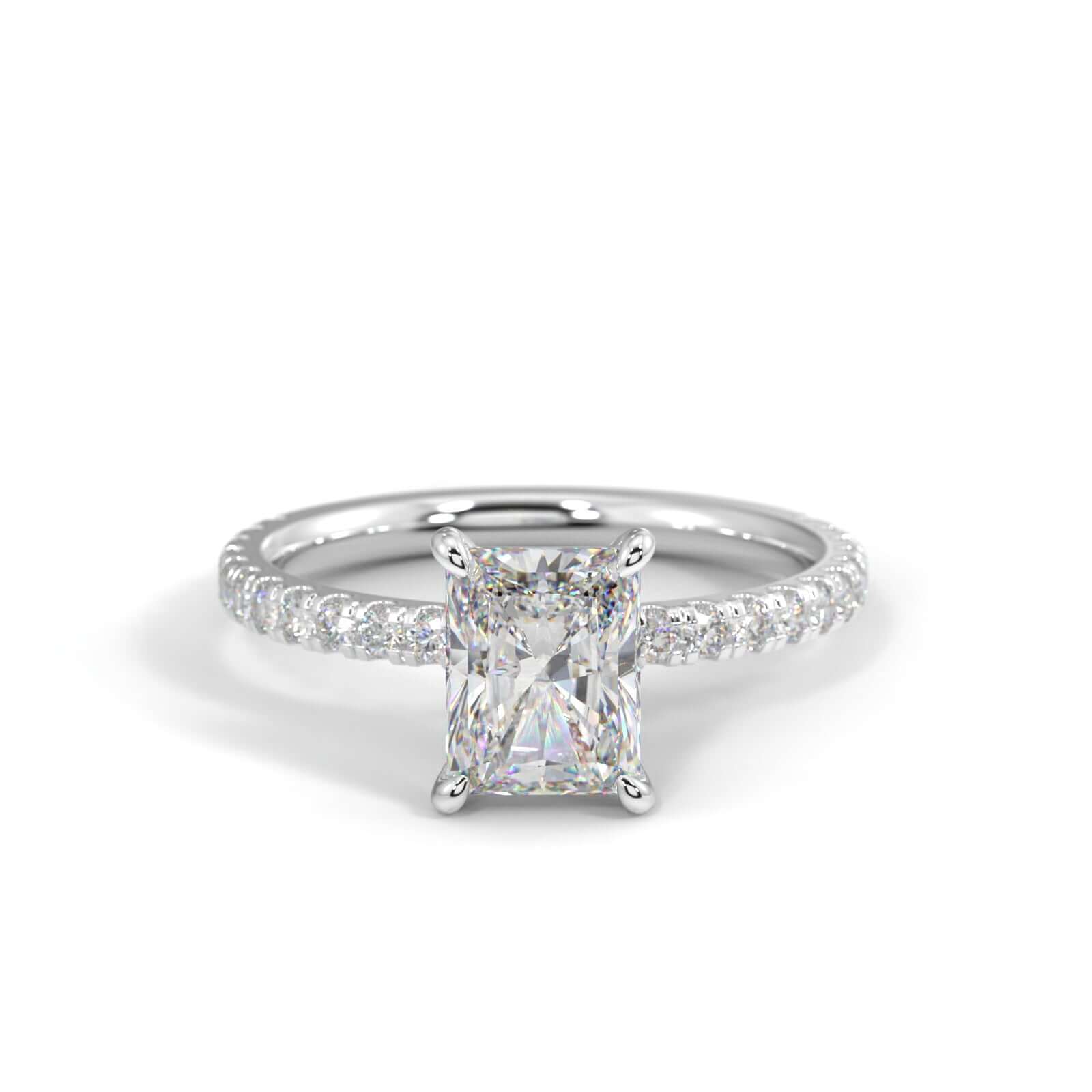 Hallie Radiant Diamond Engagement Ring