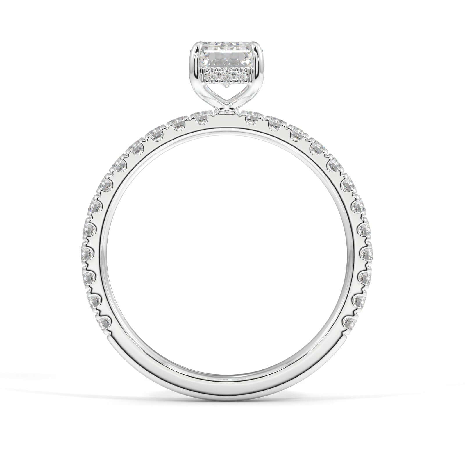 Harper Emerald Cut Diamond engagement ring
