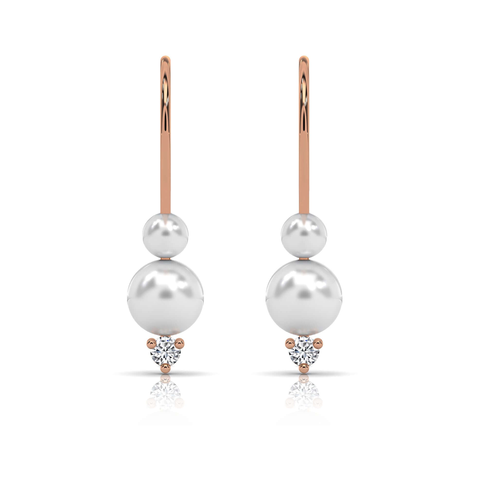 double pearl drop earrings Earrings